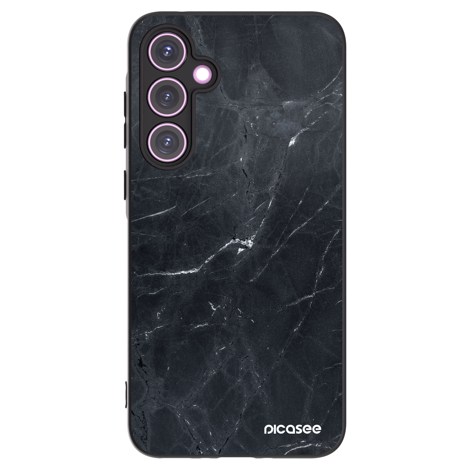 Picasee silikonski črni ovitek za Samsung Galaxy A35 5G A356B - Black marble