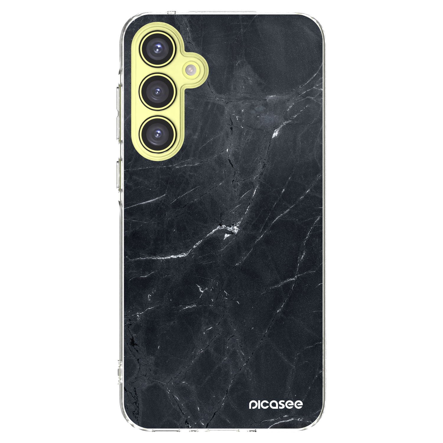 Picasee silikonski prozorni ovitek za Samsung Galaxy A35 5G A356B - Black marble