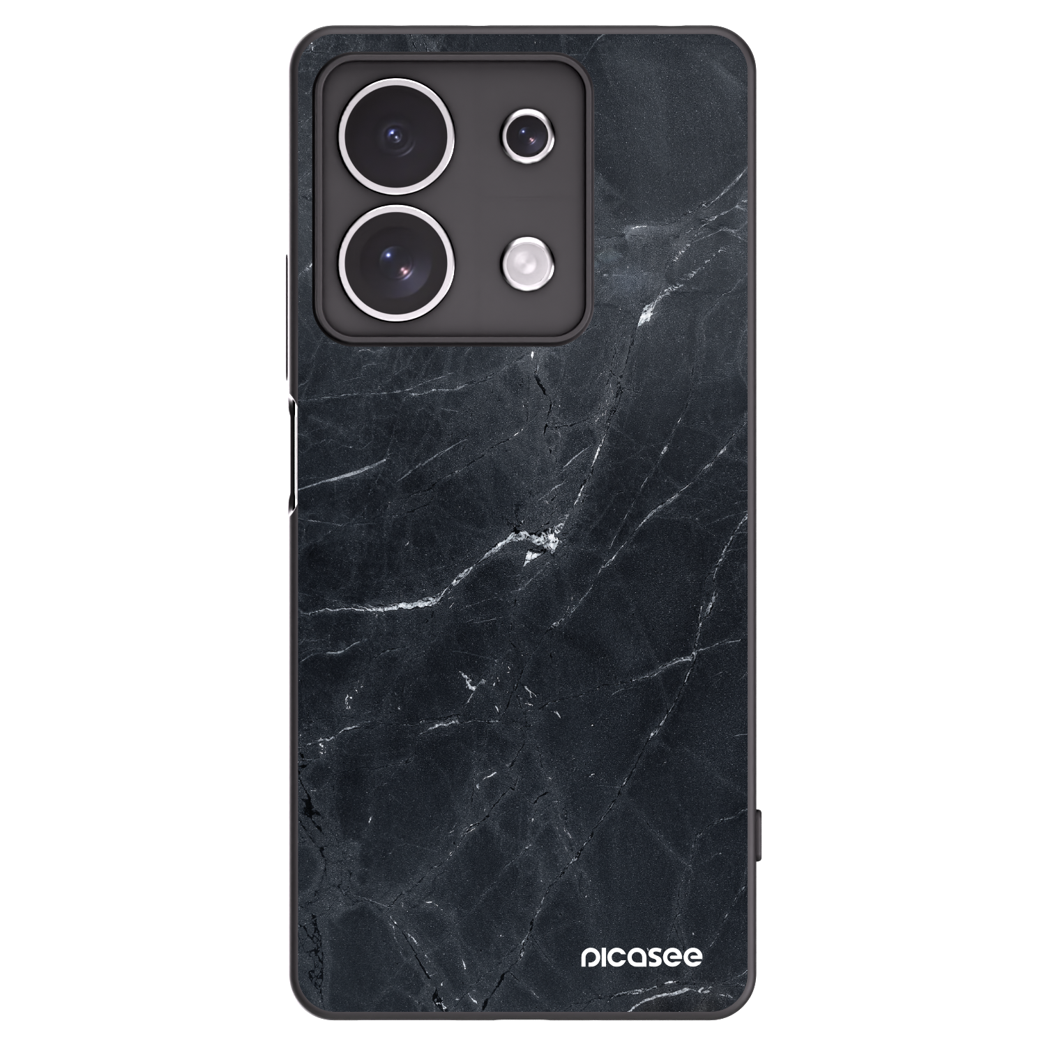 Picasee silikonski črni ovitek za Xiaomi Redmi Note 13 4G - Black marble