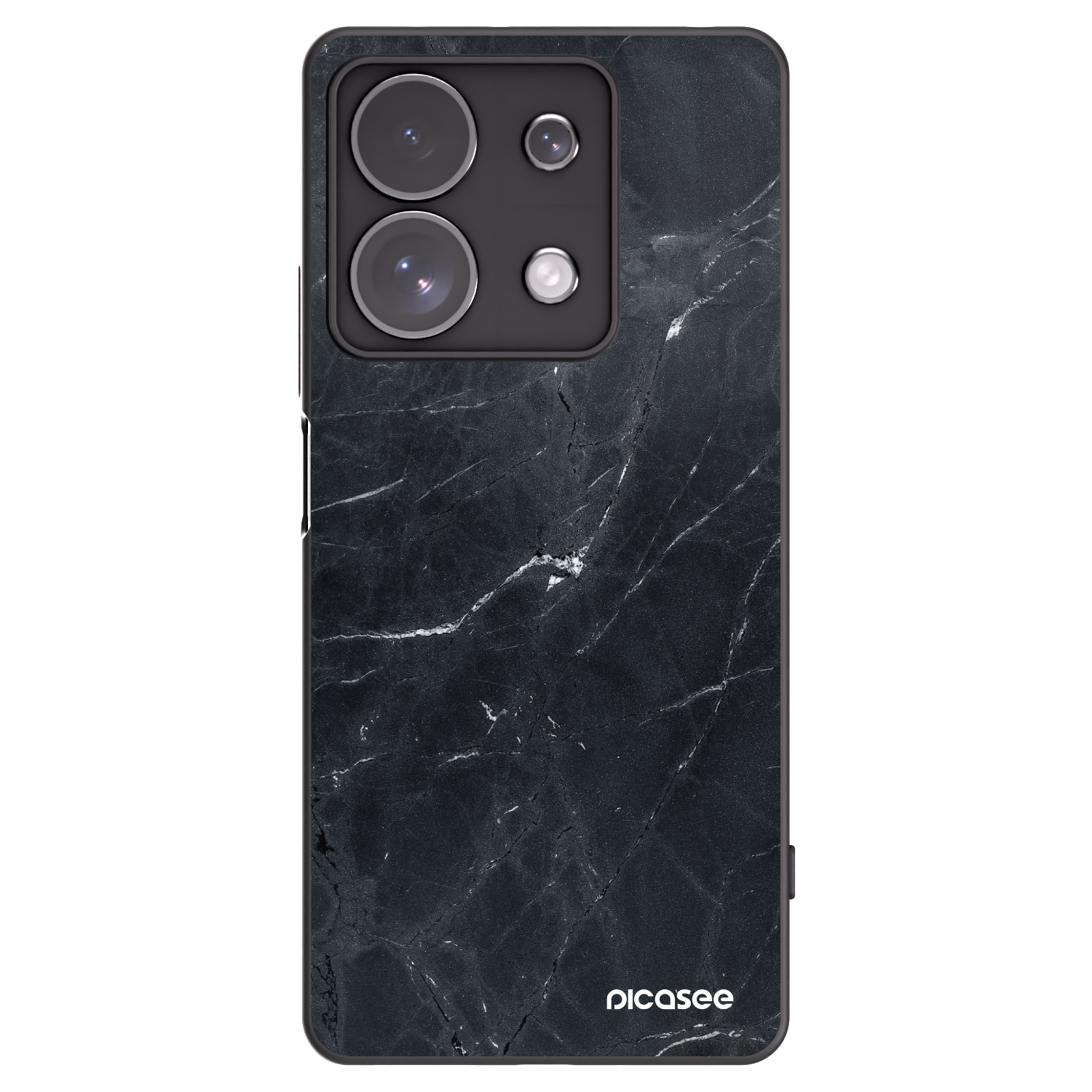 Picasee silikonski črni ovitek za Xiaomi Redmi Note 13 Pro 4G - Black marble