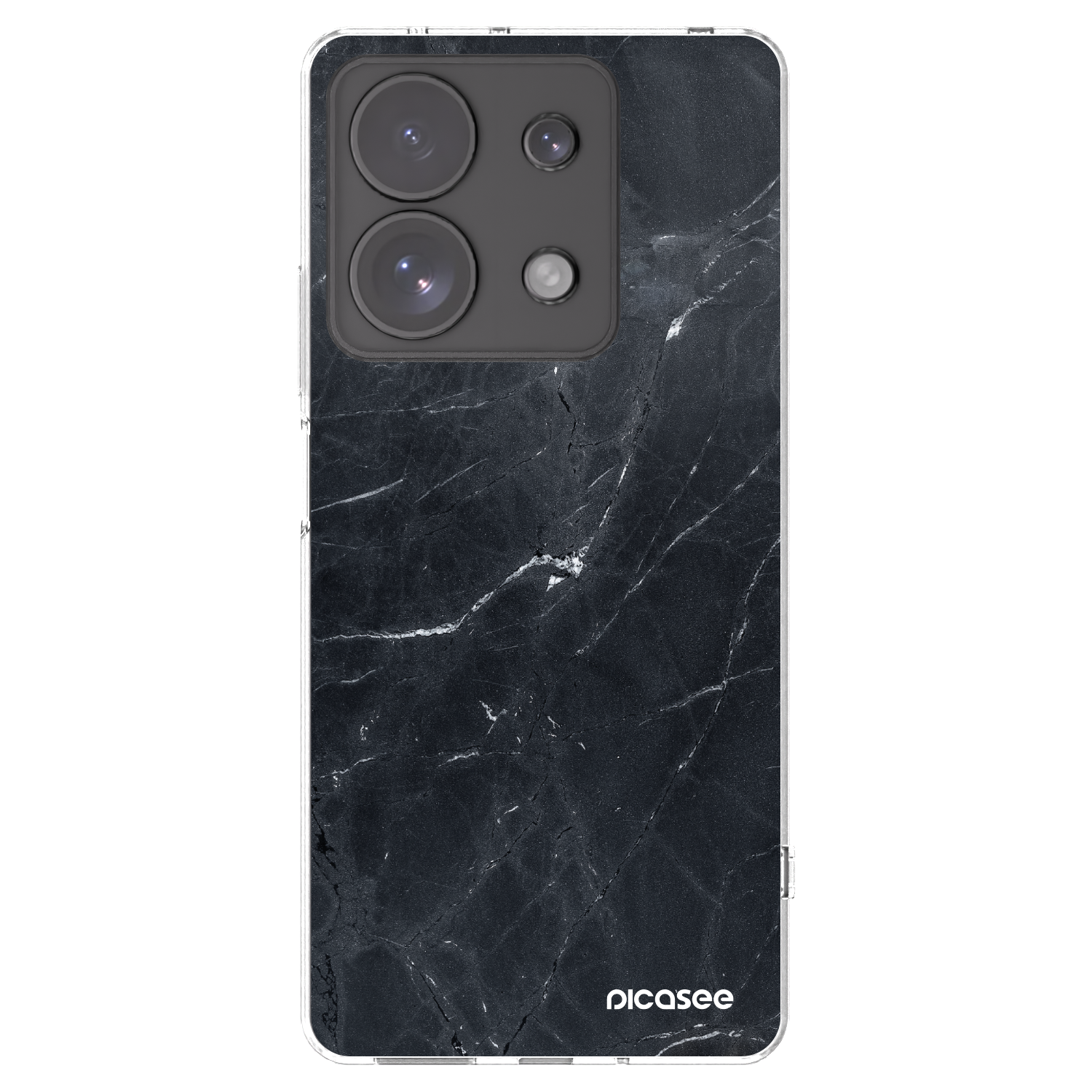 Picasee silikonski prozorni ovitek za Xiaomi Redmi Note 13 Pro 4G - Black marble
