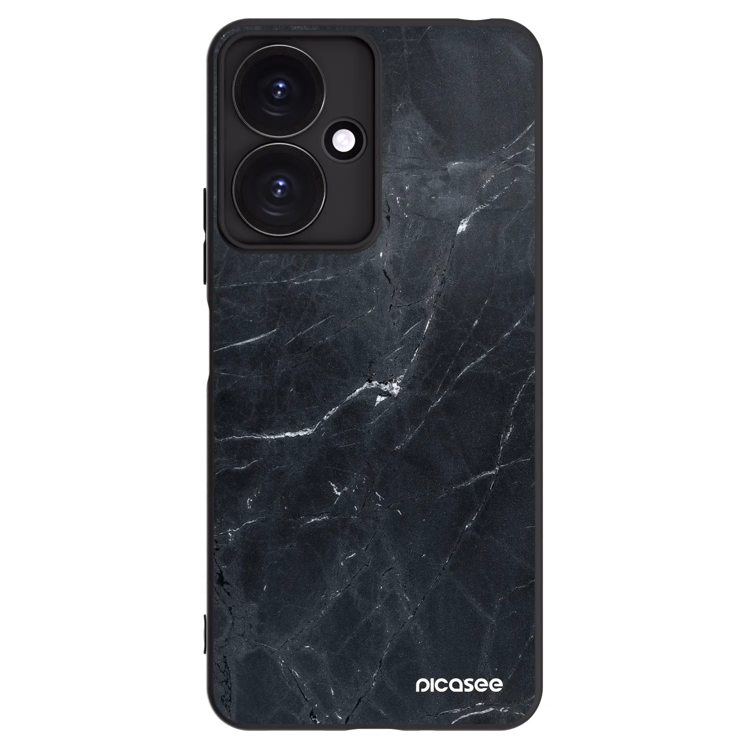 Picasee silikonski črni ovitek za Xiaomi Redmi 13C 5G - Black marble