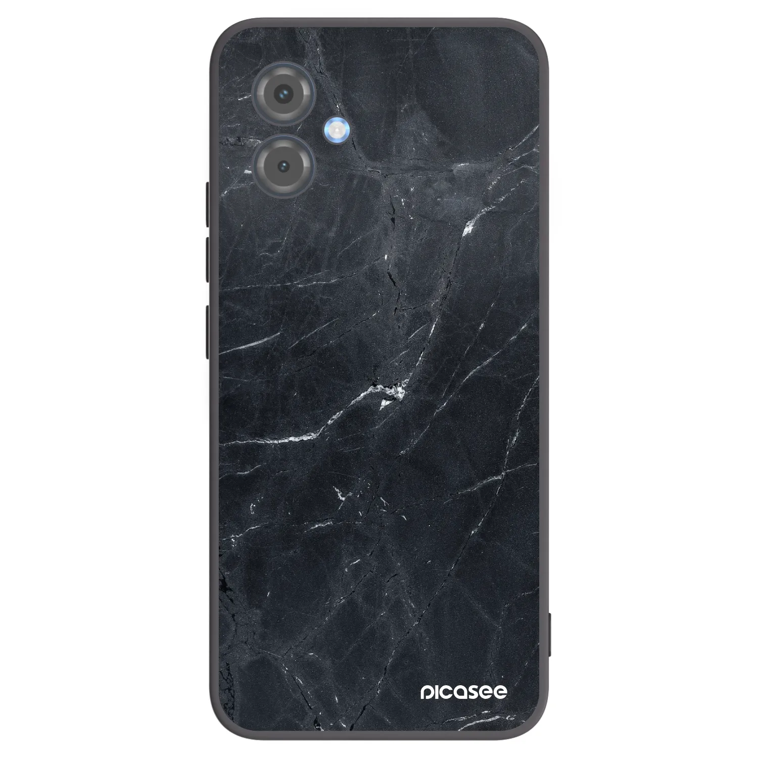 Picasee silikonski črni ovitek za Motorola Moto G14 - Black marble