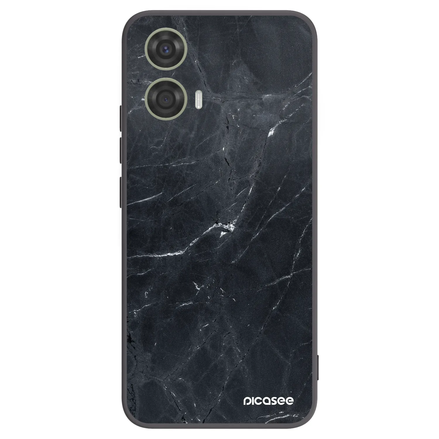 Picasee silikonski črni ovitek za Motorola Moto G24 - Black marble