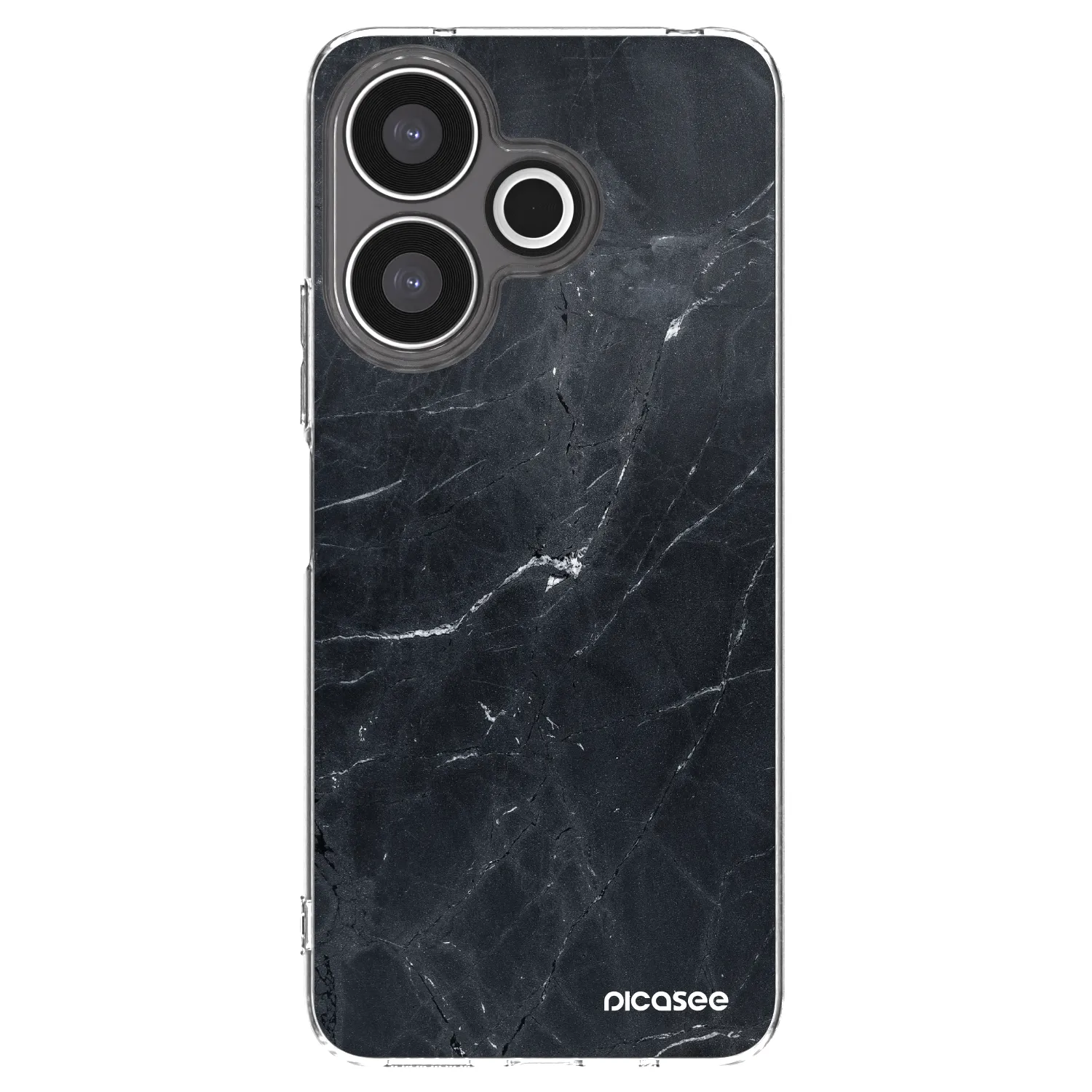 Picasee silikonski prozorni ovitek za Xiaomi Redmi 13 4G - Black marble
