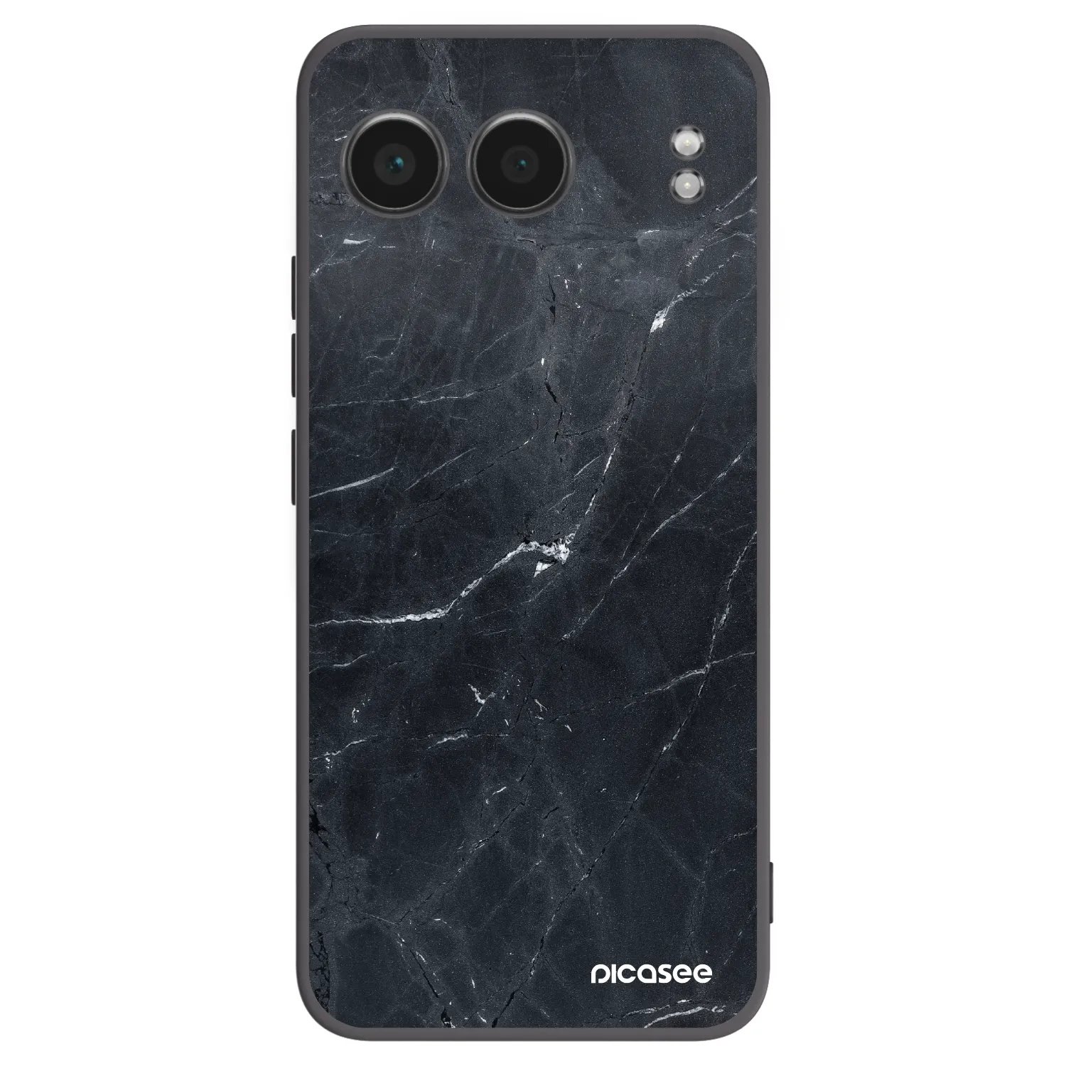 Picasee silikonski črni ovitek za OnePlus Nord 4 - Black marble