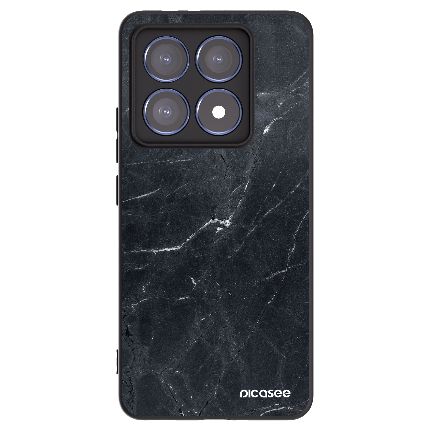 Picasee silikonski črni ovitek za Xiaomi 14T Pro - Black marble