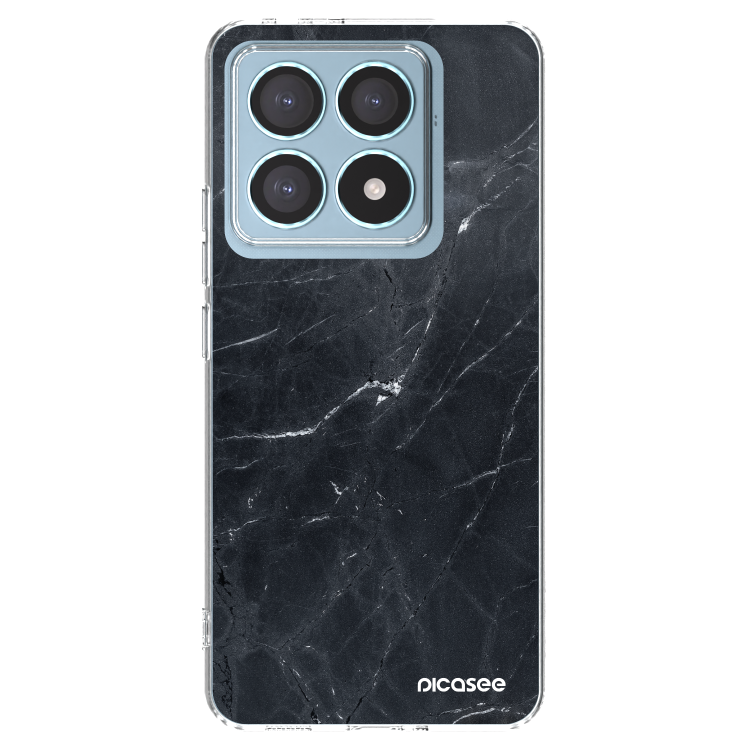 Picasee silikonski prozorni ovitek za Xiaomi 14T Pro - Black marble