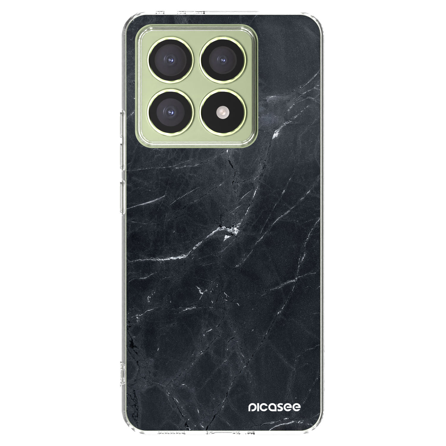 Picasee silikonski prozorni ovitek za Xiaomi 14T - Black marble