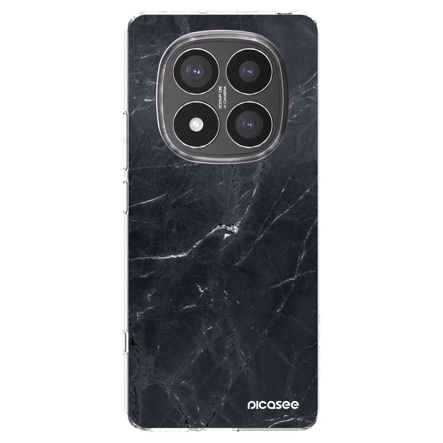 Picasee silikonski prozorni ovitek za Xiaomi Redmi Note 14 Pro+ 5G - Black marble
