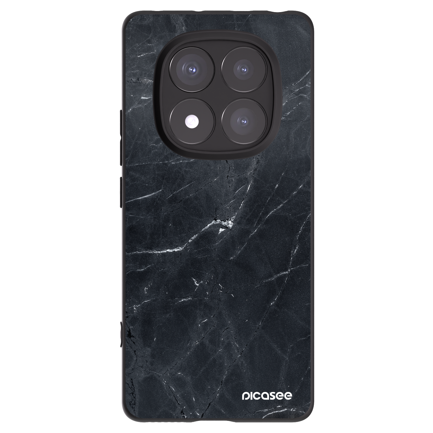 Picasee silikonski črni ovitek za Xiaomi Redmi Note 14 Pro 5G - Black marble