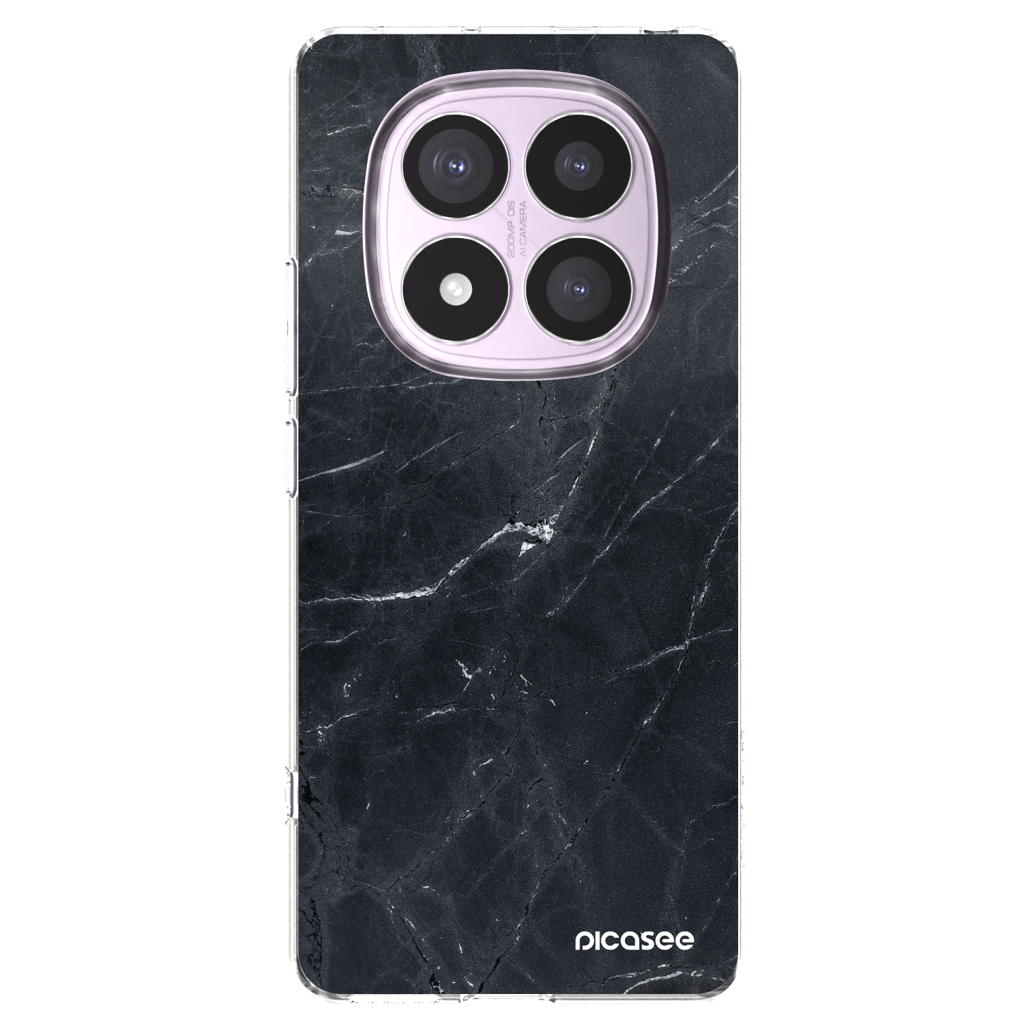 Picasee silikonski prozorni ovitek za Xiaomi Redmi Note 14 Pro 5G - Black marble
