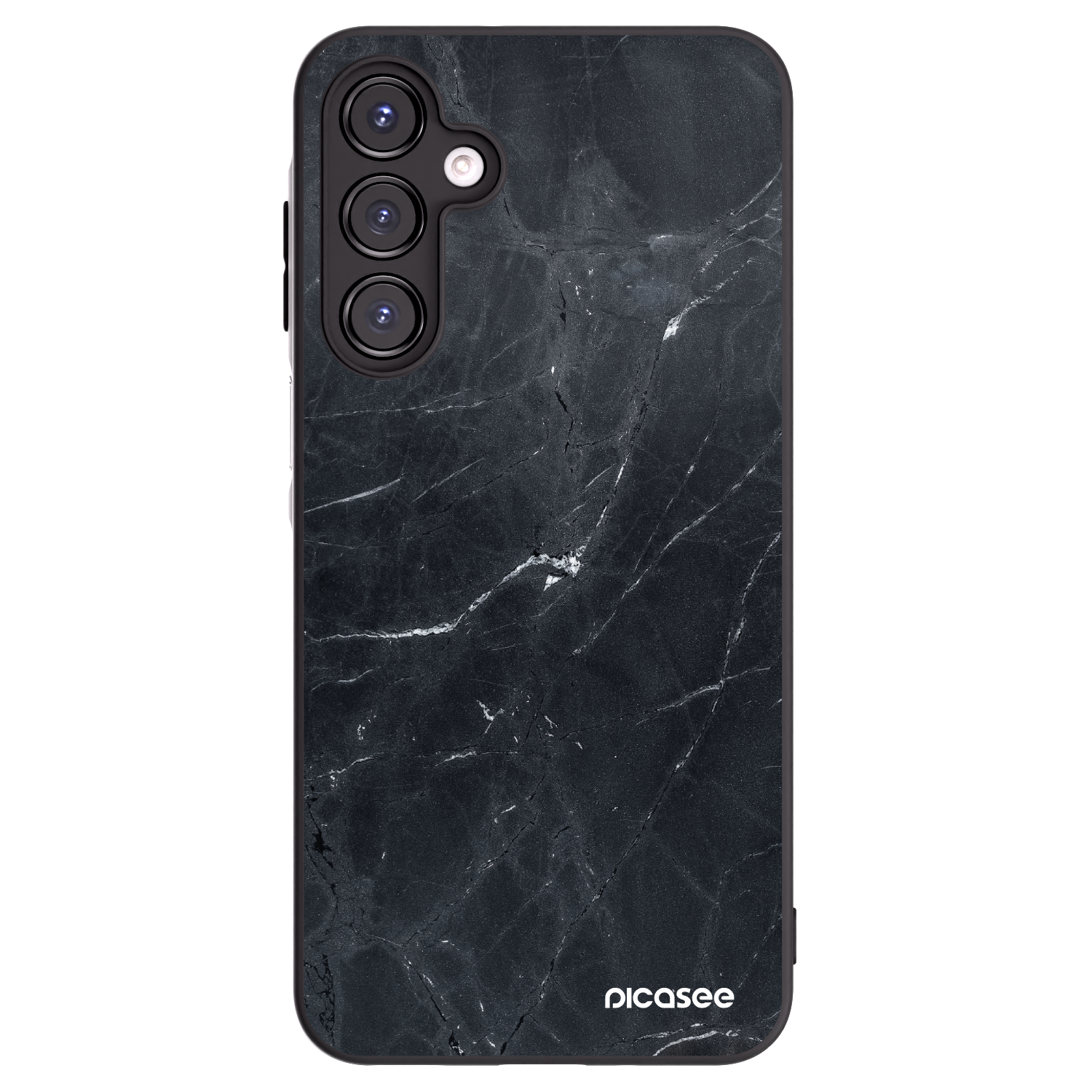 Picasee silikonski črni ovitek za Samsung Galaxy A16 5G - Black marble