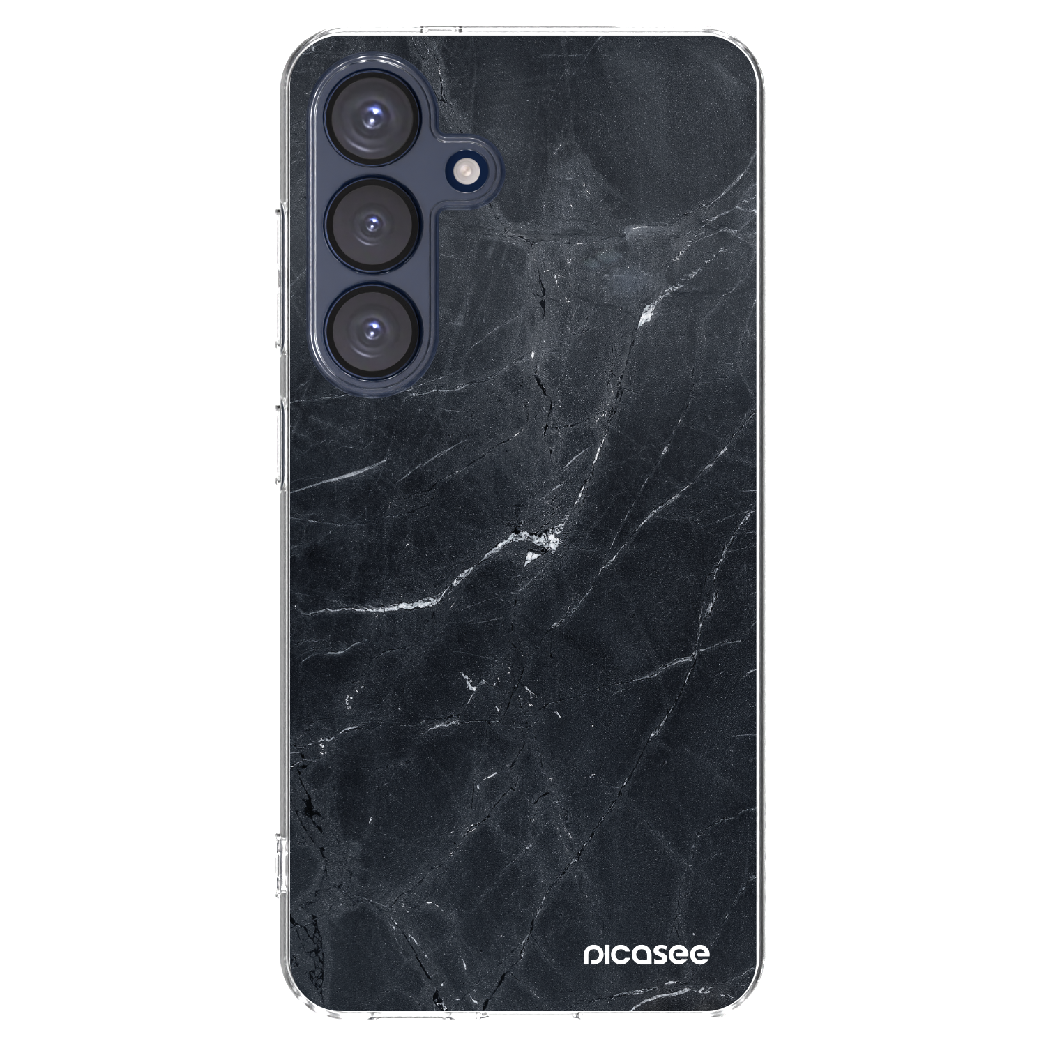 Picasee silikonski prozorni ovitek za Samsung Galaxy S25 5G - Black marble