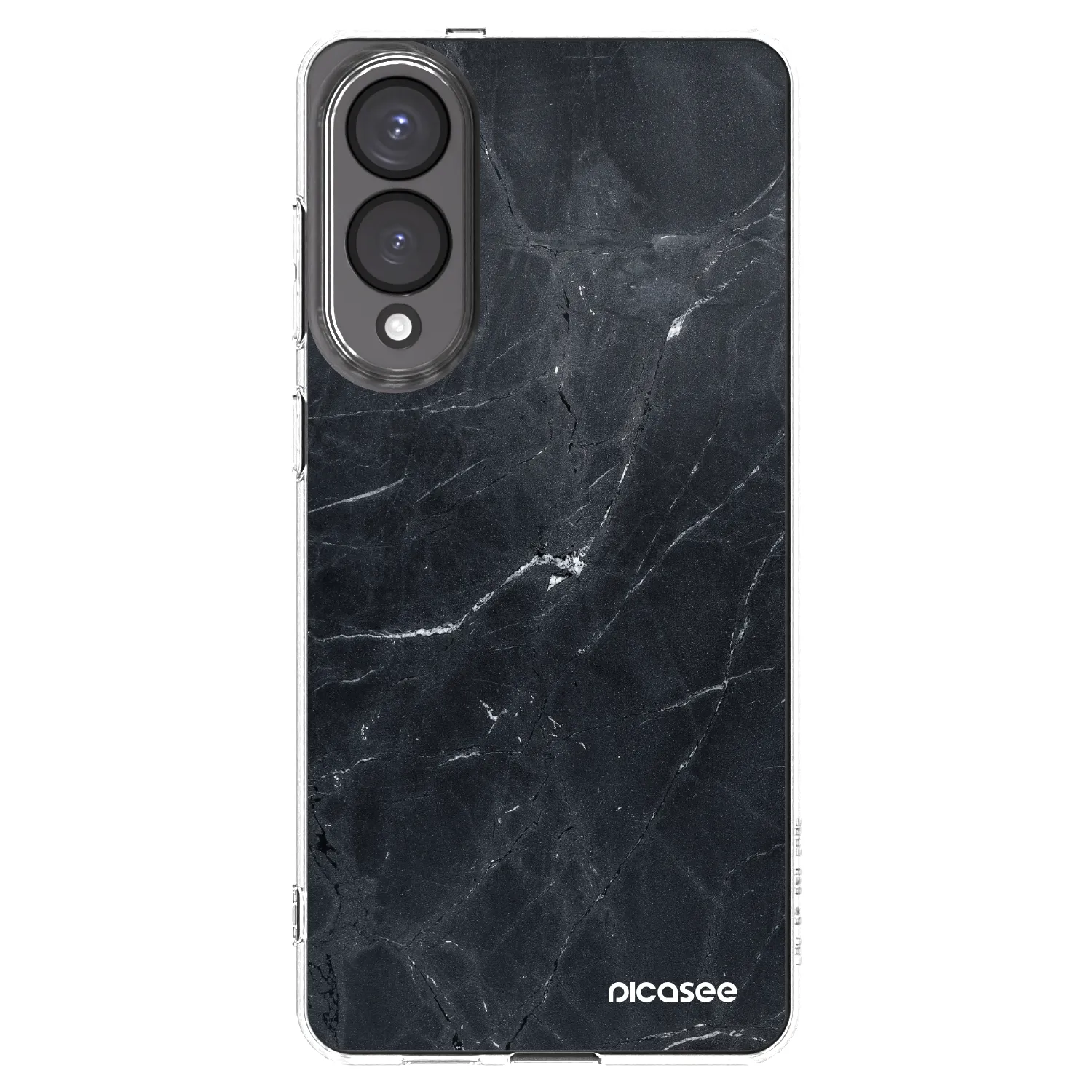 Picasee silikonski prozorni ovitek za Samsung Galaxy S25 Edge 5G - Black marble