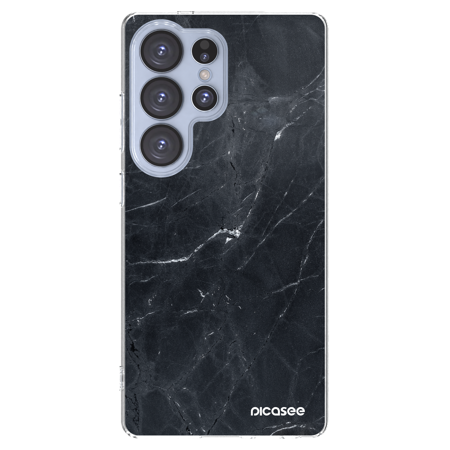 Picasee silikonski prozorni ovitek za Samsung Galaxy S25 Ultra 5G - Black marble