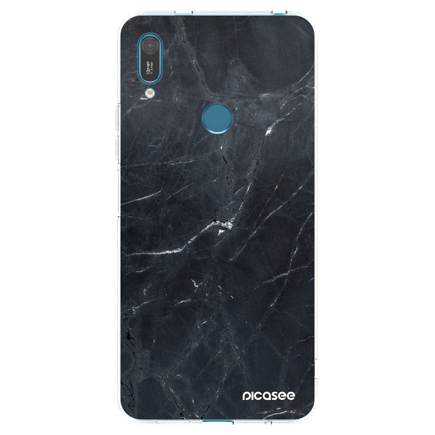 Picasee silikonski prozorni ovitek za Huawei Y7 2019 - Black marble
