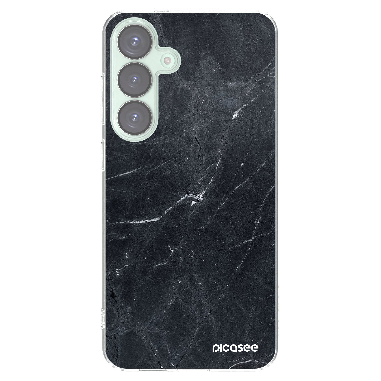 Picasee silikonski prozorni ovitek za Samsung Galaxy S25+ 5G - Black marble