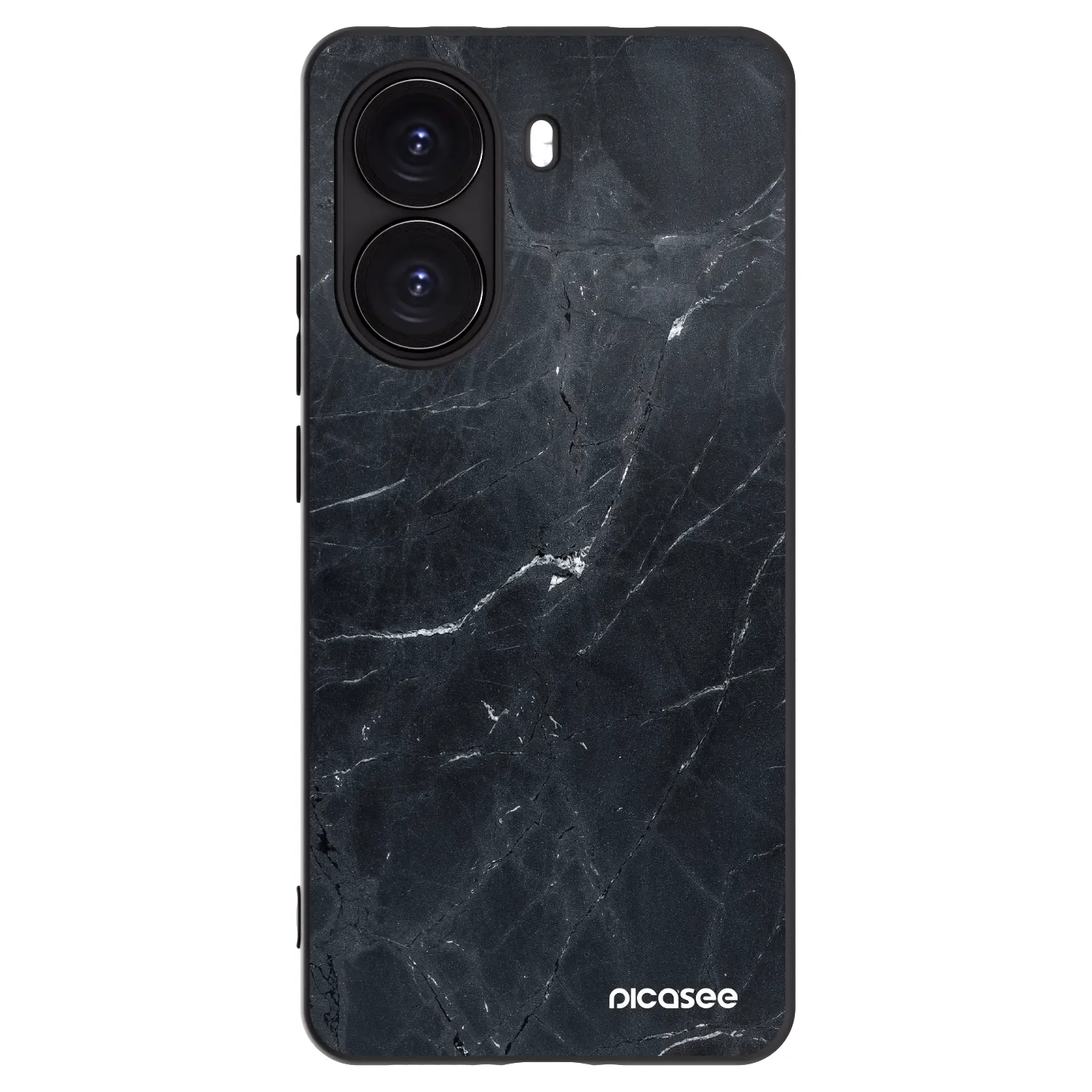 Picasee silikonski črni ovitek za Xiaomi Poco X7 Pro 5G - Black marble