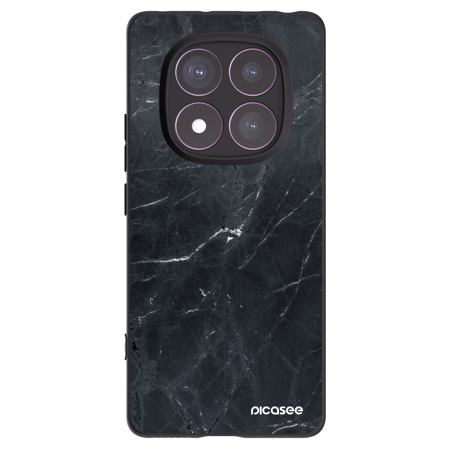 Picasee silikonski črni ovitek za Xiaomi Redmi Note 14 Pro 4G - Black marble