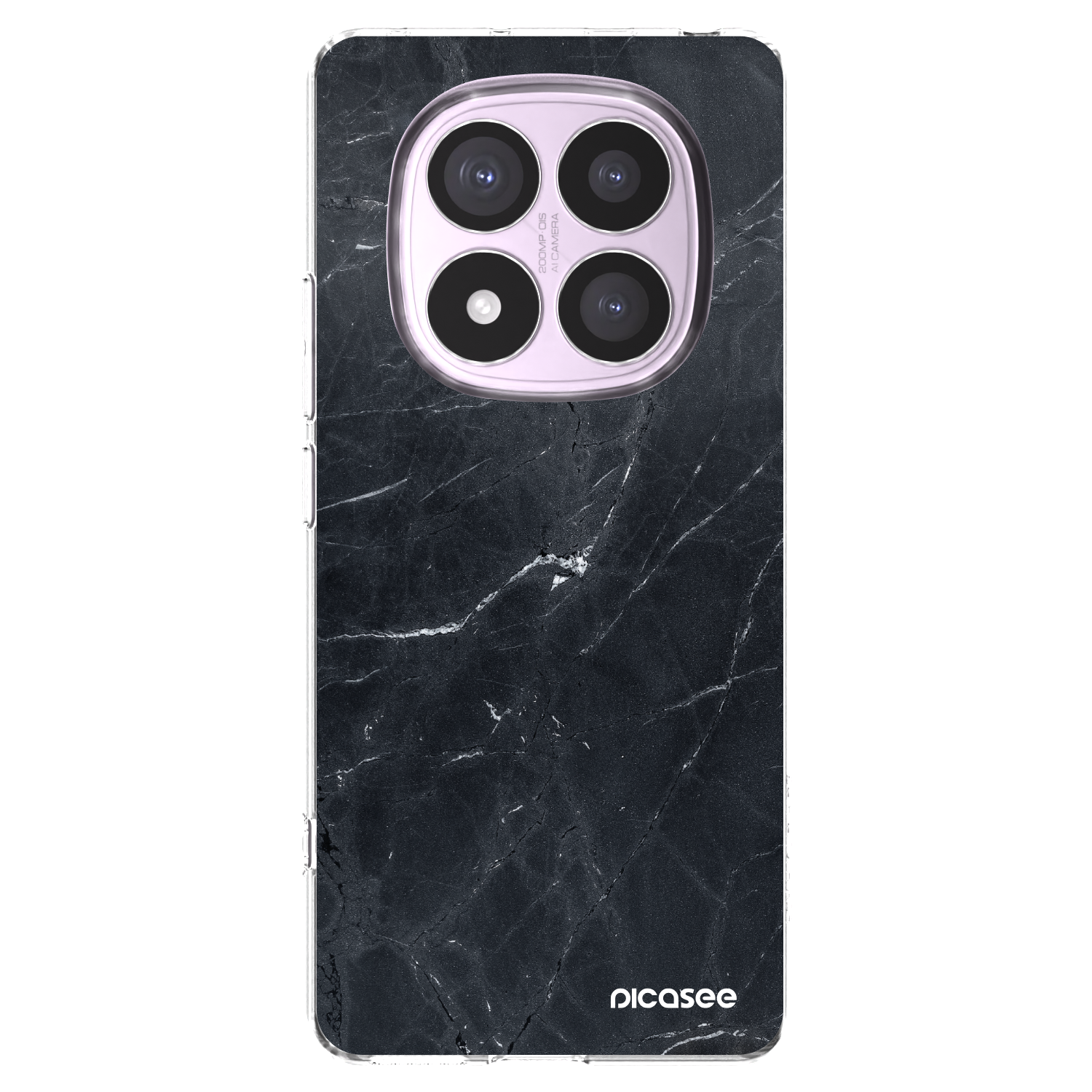 Picasee silikonski prozorni ovitek za Xiaomi Redmi Note 14 Pro 4G - Black marble