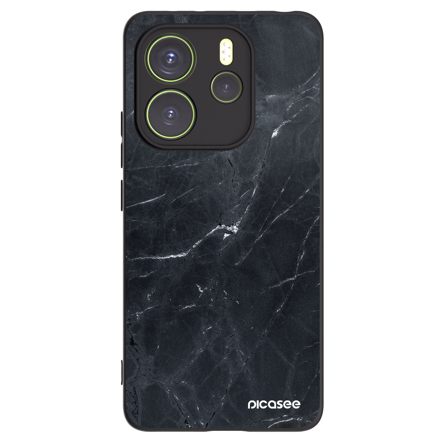 Picasee silikonski črni ovitek za Xiaomi Redmi Note 14 4G - Black marble