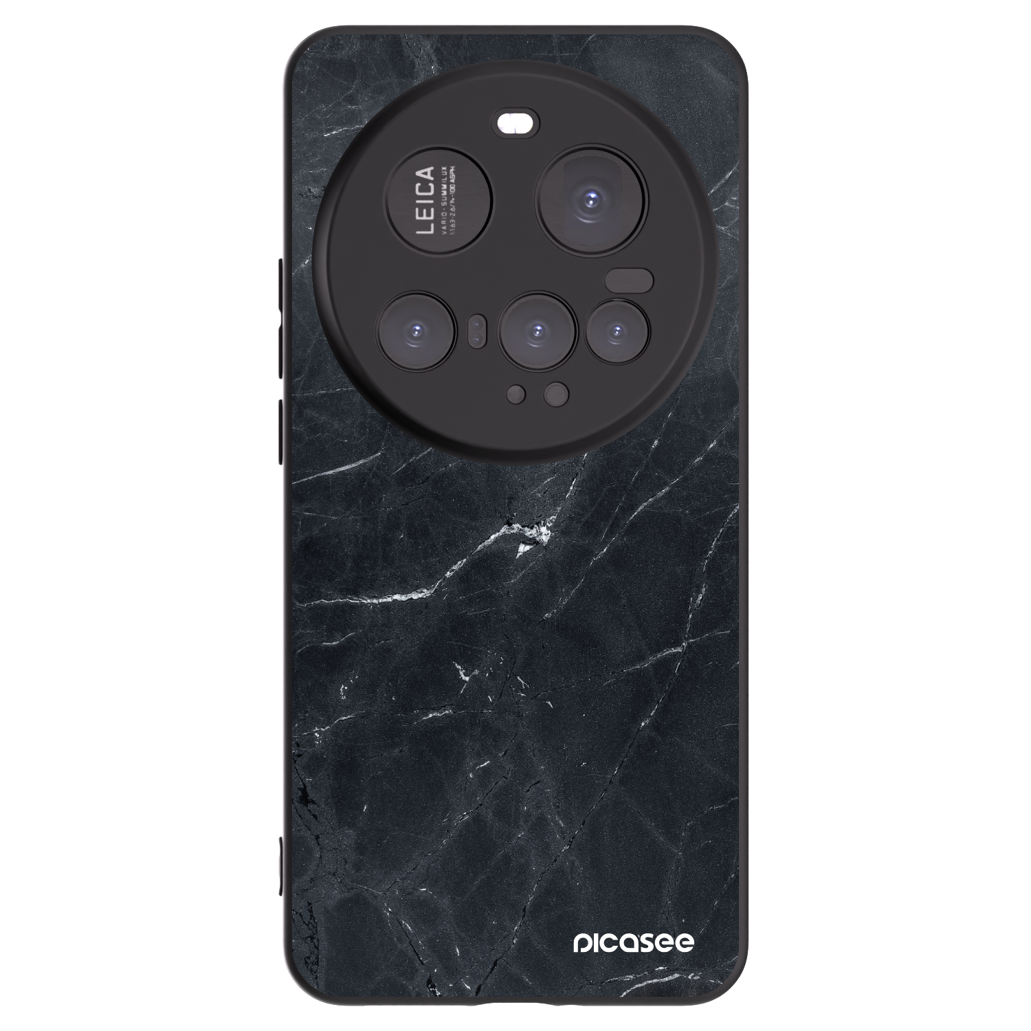 Picasee silikonski črni ovitek za Xiaomi 15 Ultra - Black marble