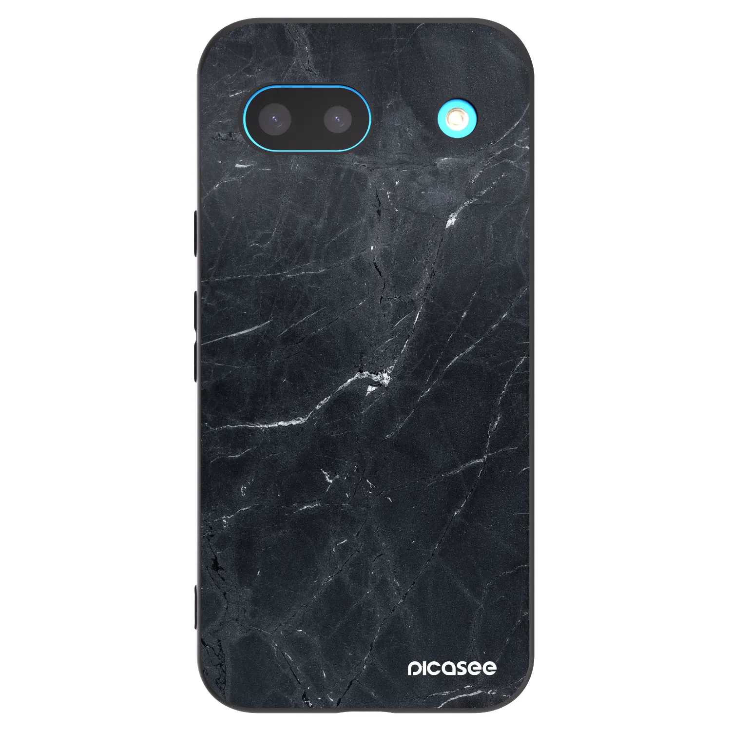 Picasee silikonski črni ovitek za Google Pixel 8a - Black marble