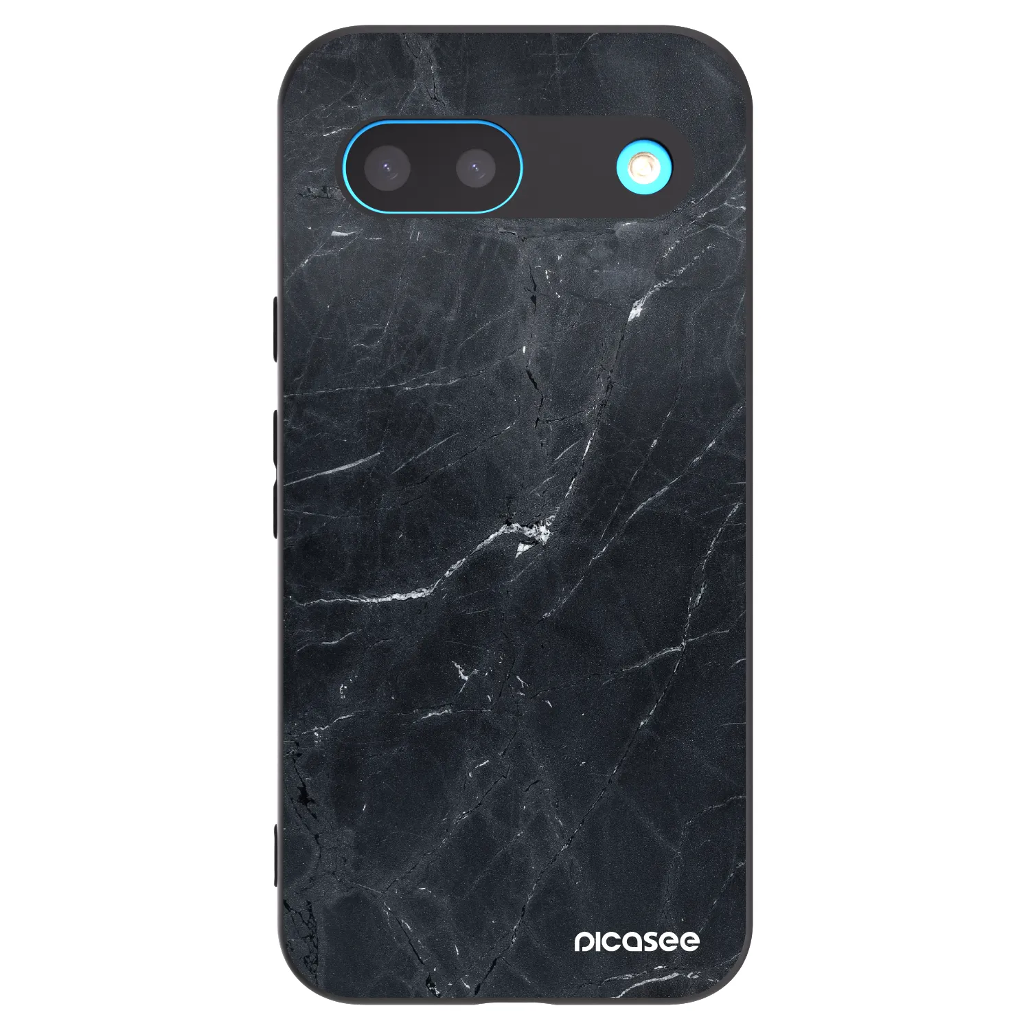 Picasee silikonski črni ovitek za Google Pixel 8 - Black marble