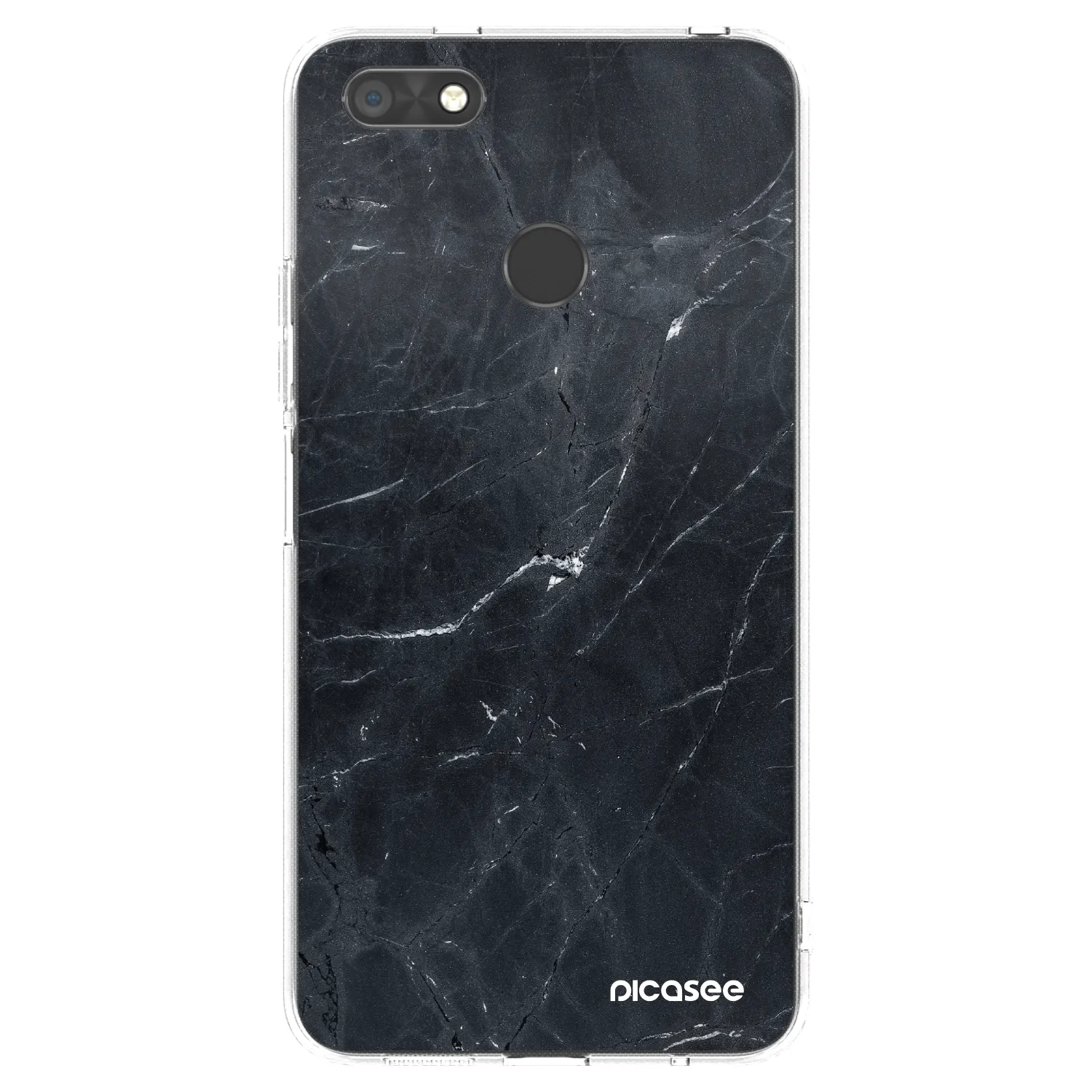Picasee silikonski prozorni ovitek za Huawei P9 Lite Mini - Black marble