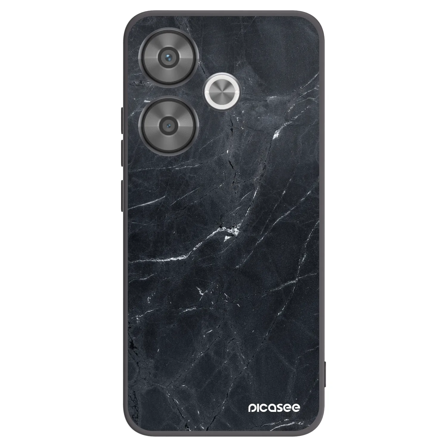 Picasee silikonski črni ovitek za Xiaomi Poco F6 - Black marble