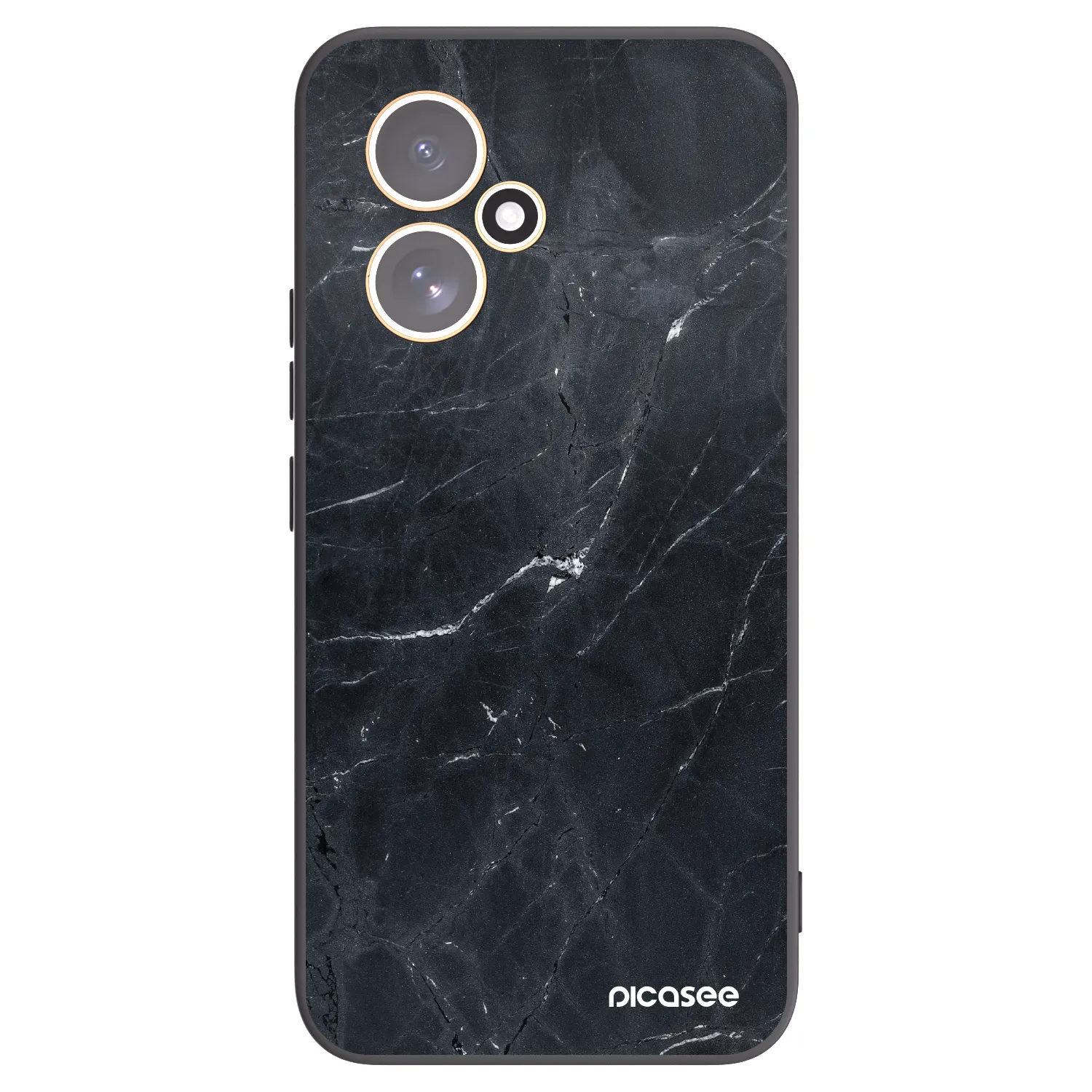 Picasee silikonski črni ovitek za Honor 400 5G - Black marble