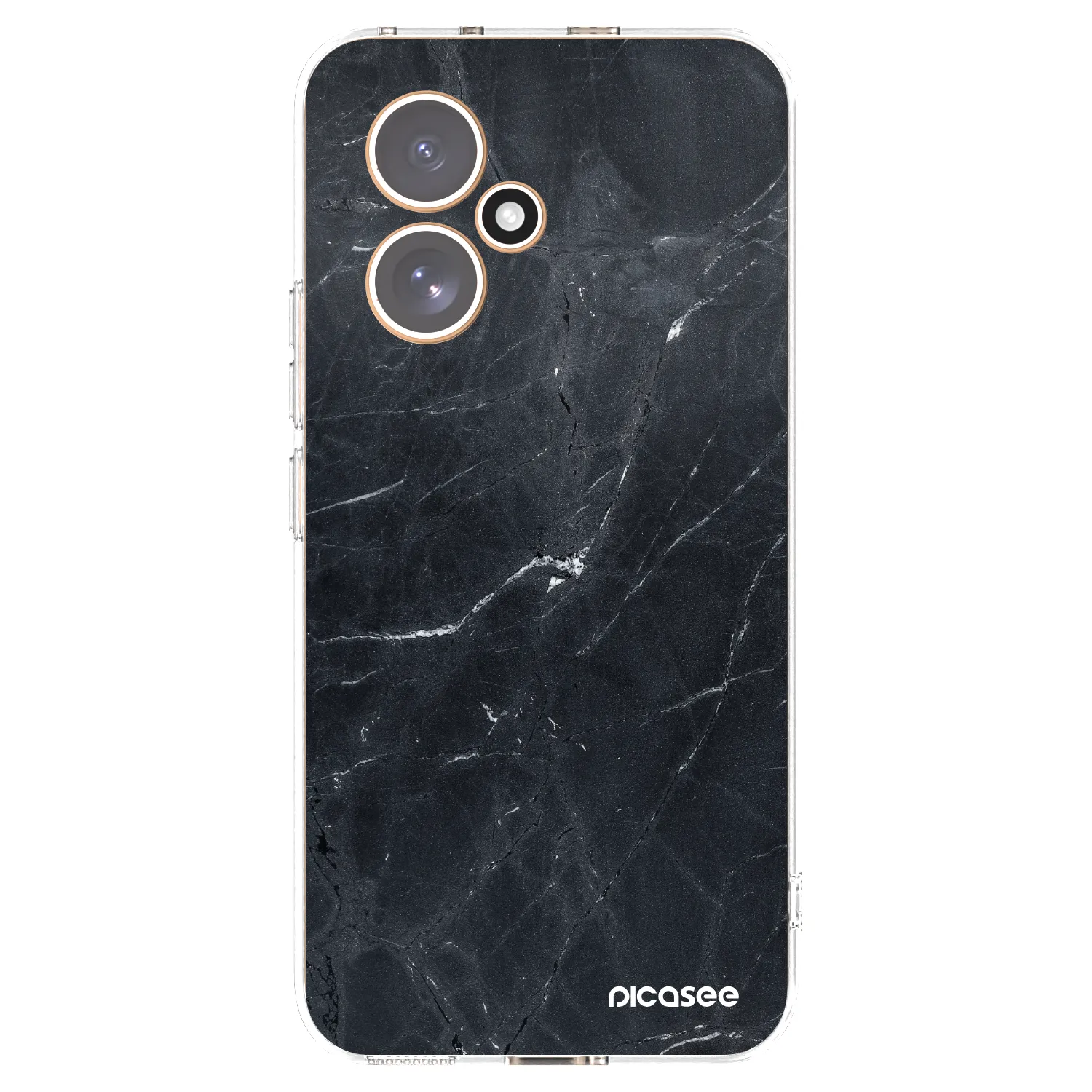 Picasee silikonski prozorni ovitek za Honor 400 5G - Black marble