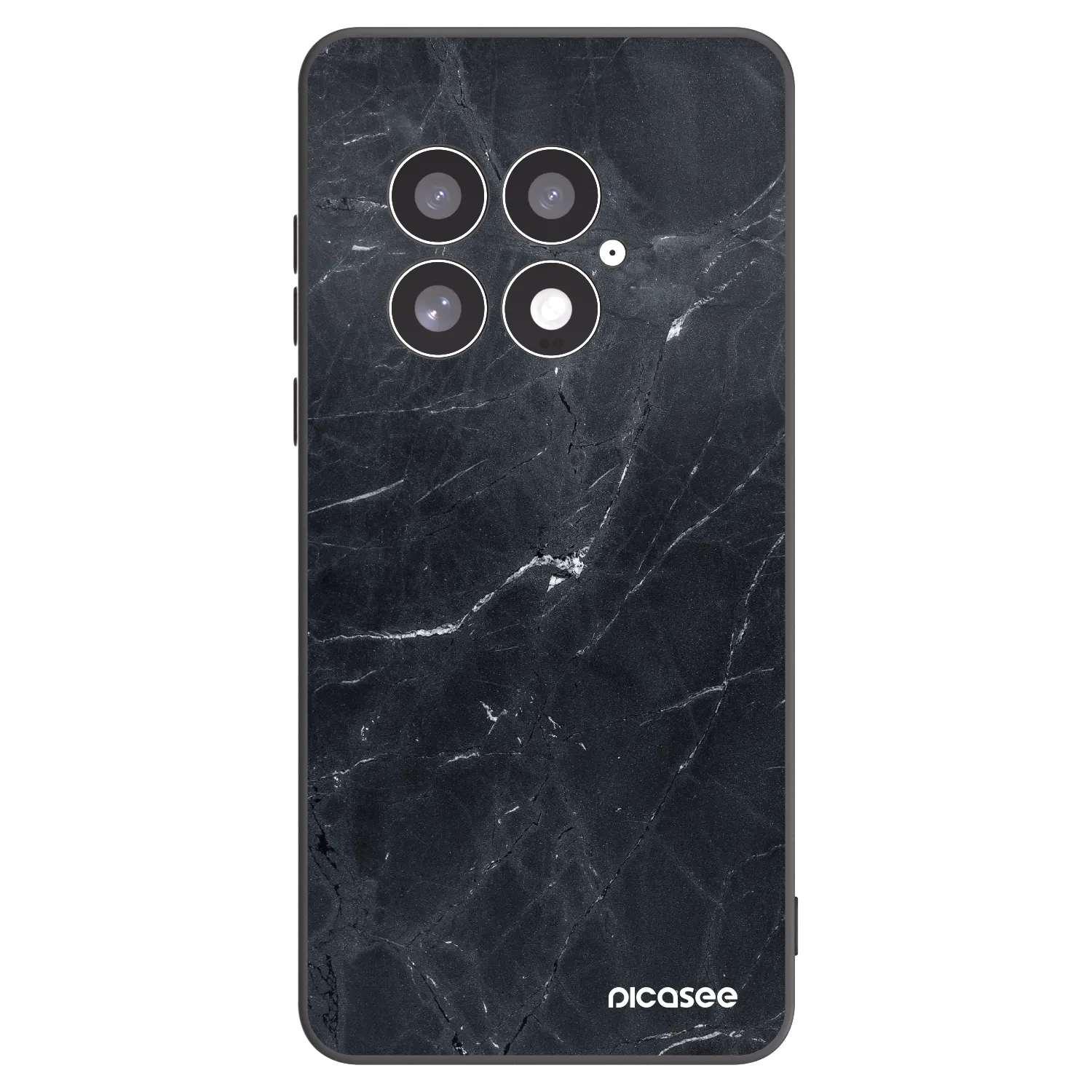 Picasee silikonski črni ovitek za OnePlus 13 5G - Black marble