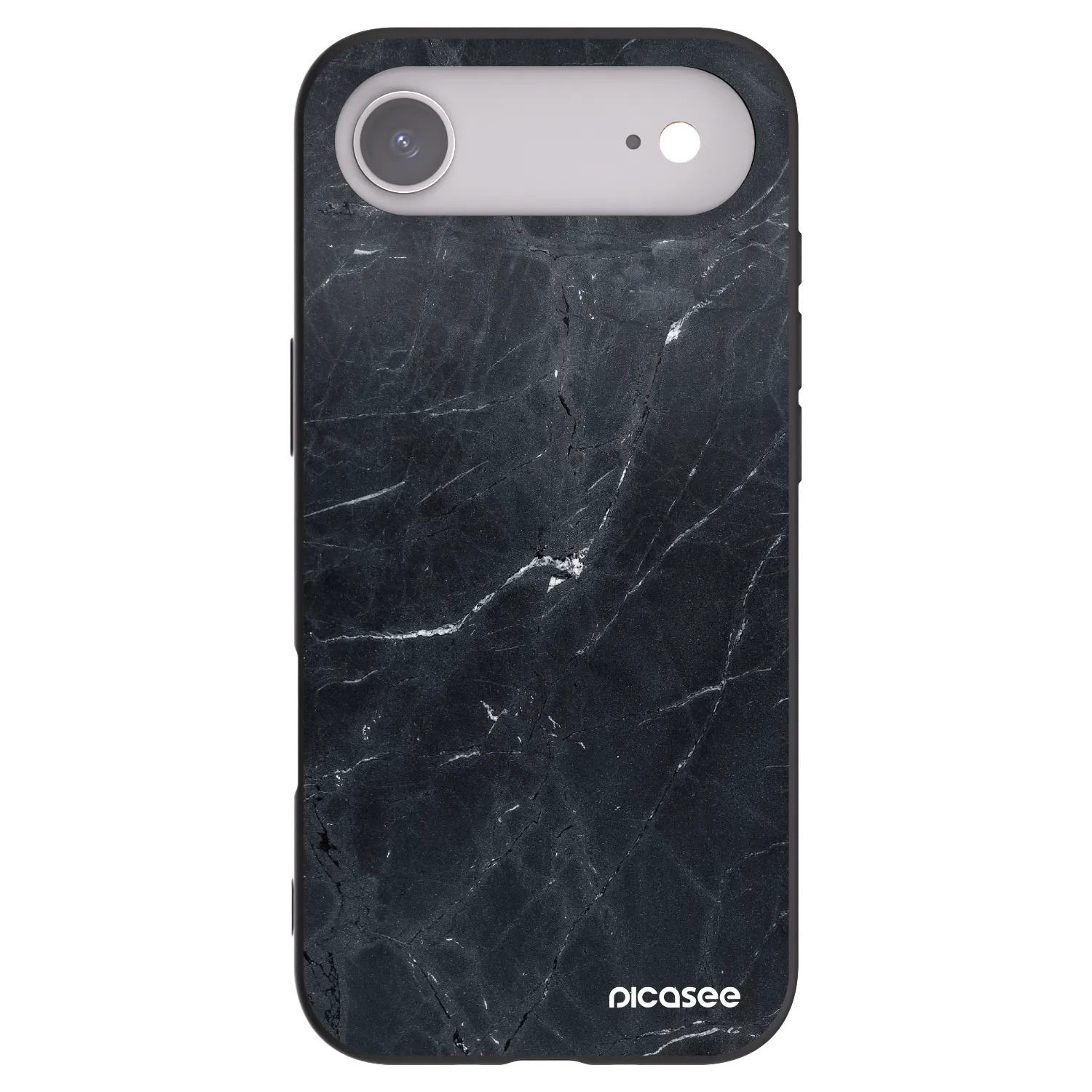 Picasee silikonski črni ovitek za Apple iPhone Air - Black marble