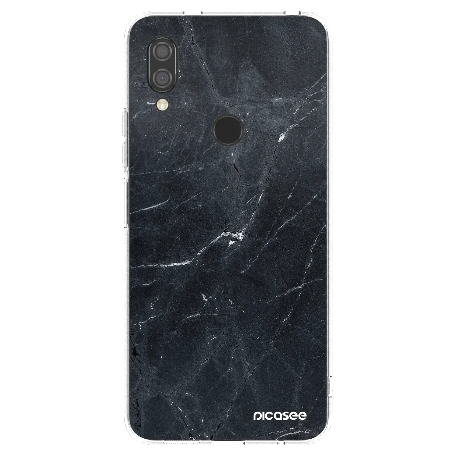 Picasee silikonski prozorni ovitek za Xiaomi Redmi 7 - Black marble