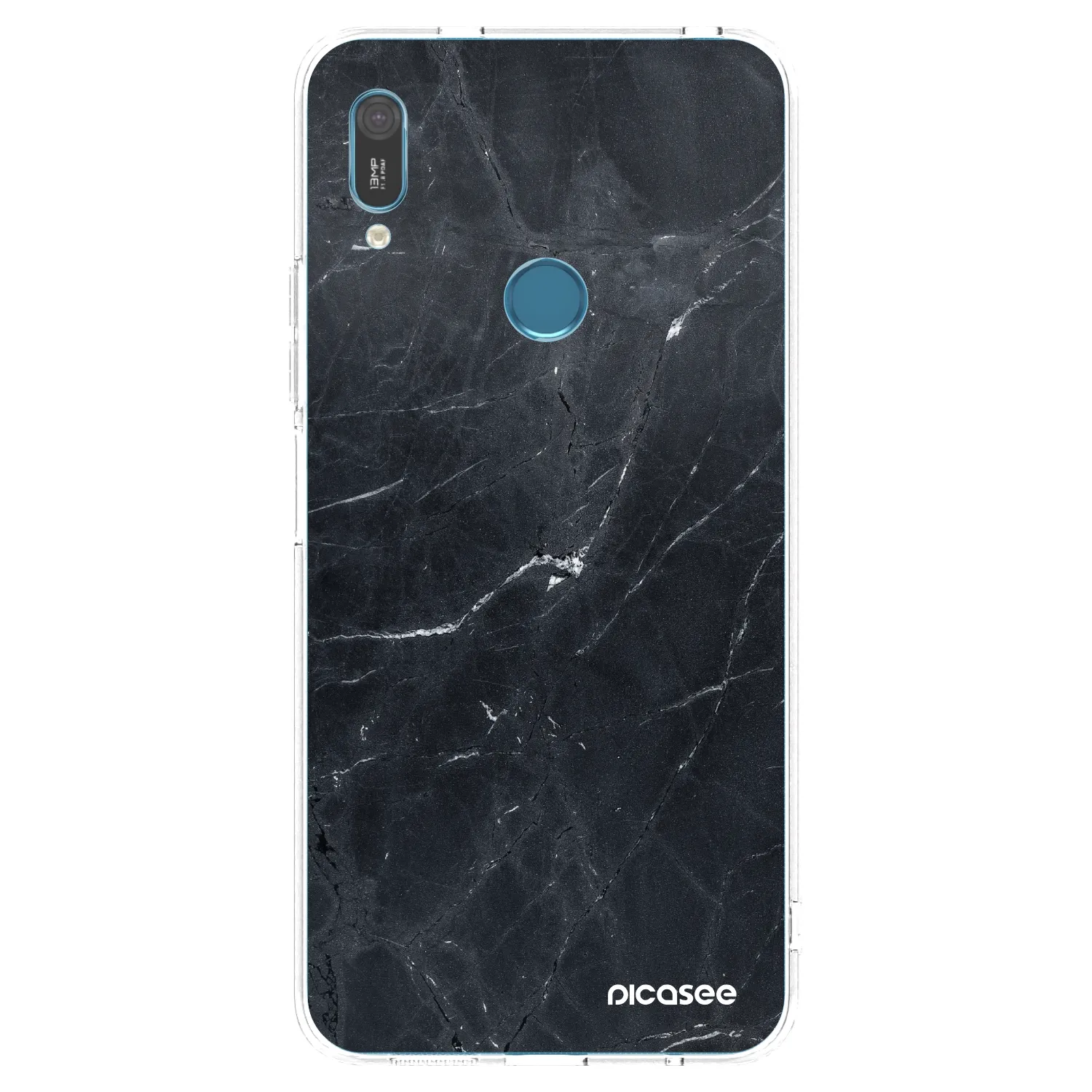 Picasee silikonski prozorni ovitek za Huawei Y6 2019 - Black marble