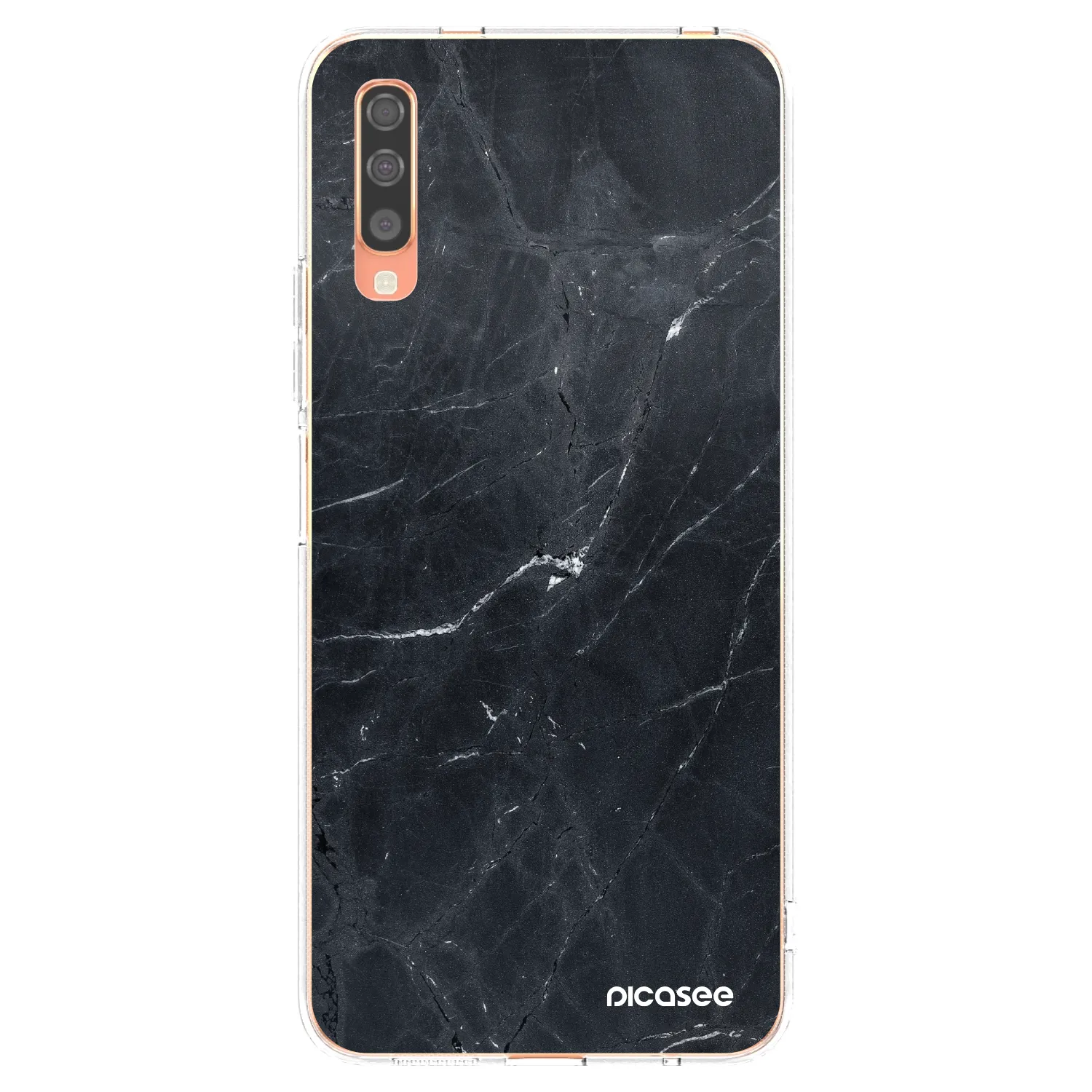 Picasee silikonski prozorni ovitek za Samsung Galaxy A70 A705F - Black marble
