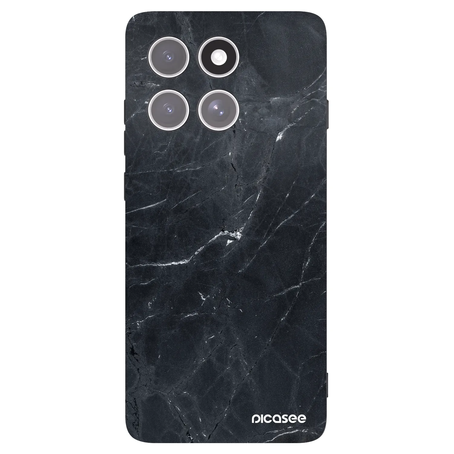 Picasee silikonski črni ovitek za Motorola Edge 60 Pro - Black marble