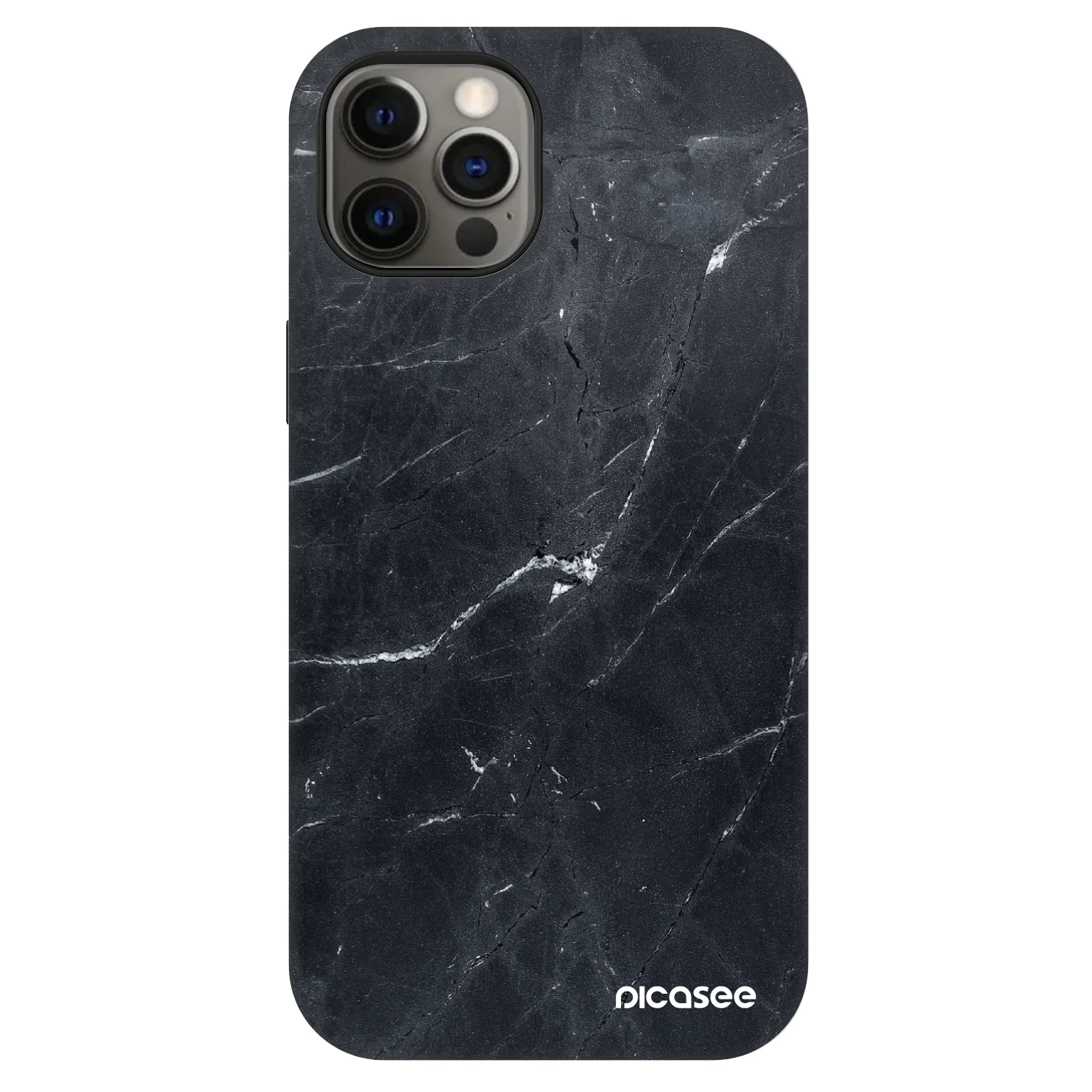 Picasee Fashion Case MagSafe za Apple iPhone 12 - Black marble