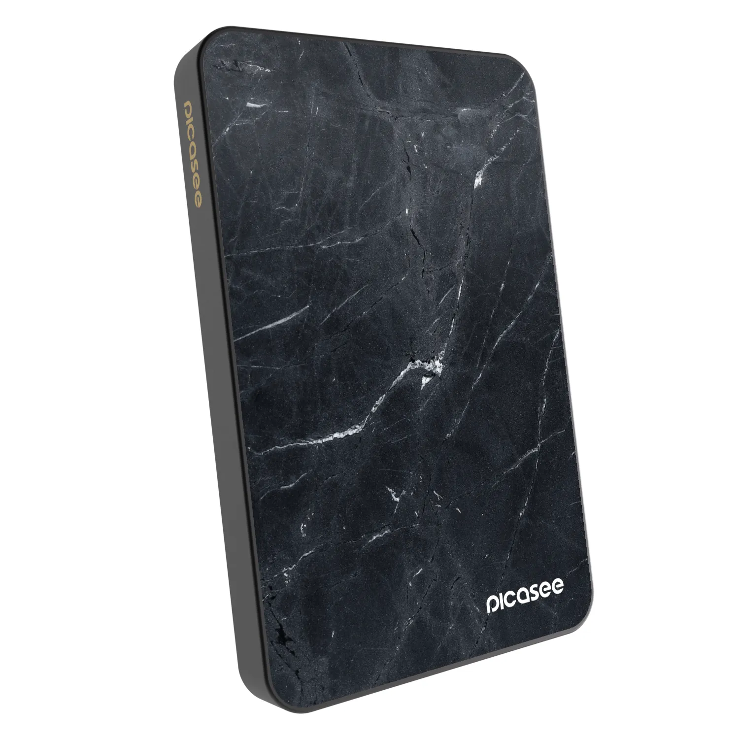 Picasee Prenosna baterija z MagSafe 5 000 mAh Siva - Black marble