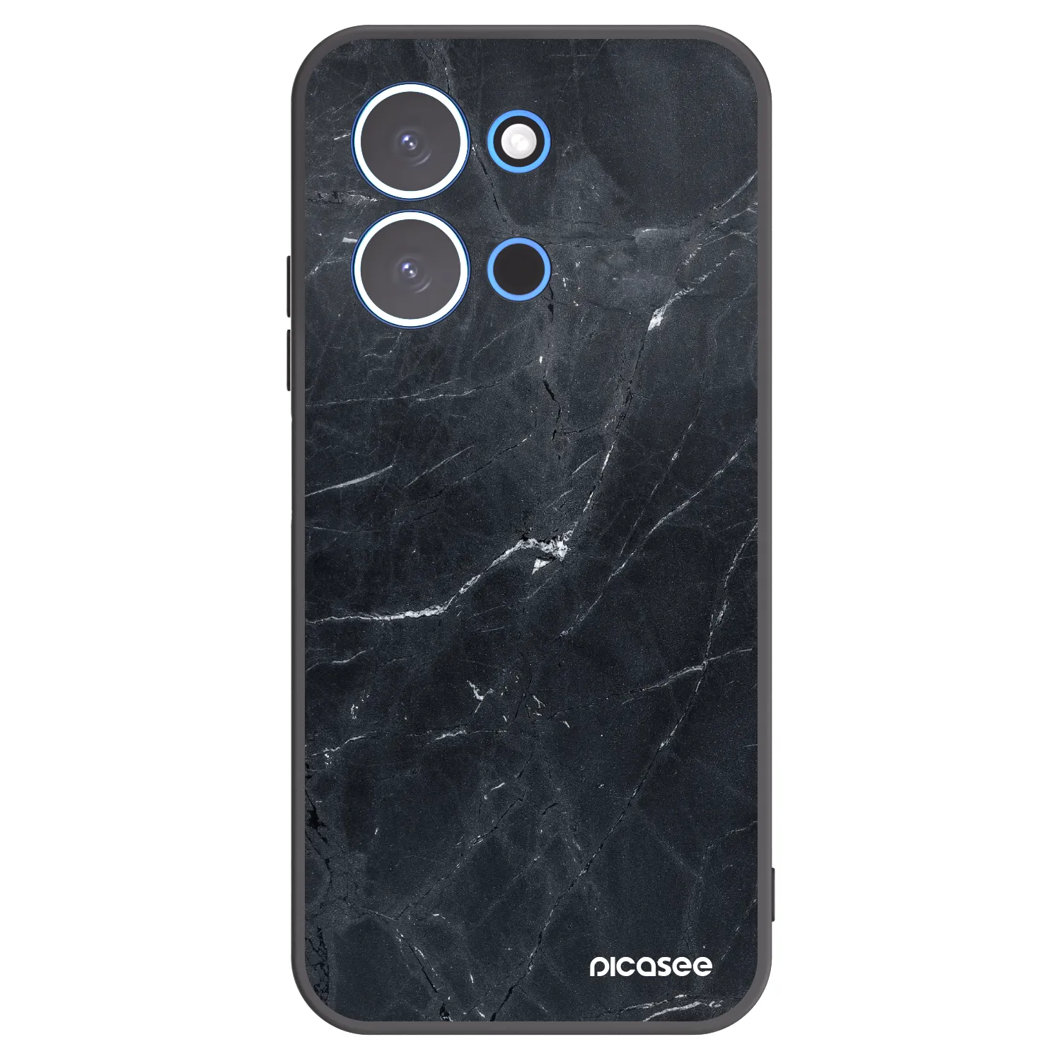 Picasee silikonski črni ovitek za Xiaomi Redmi 15C 4G - Black marble