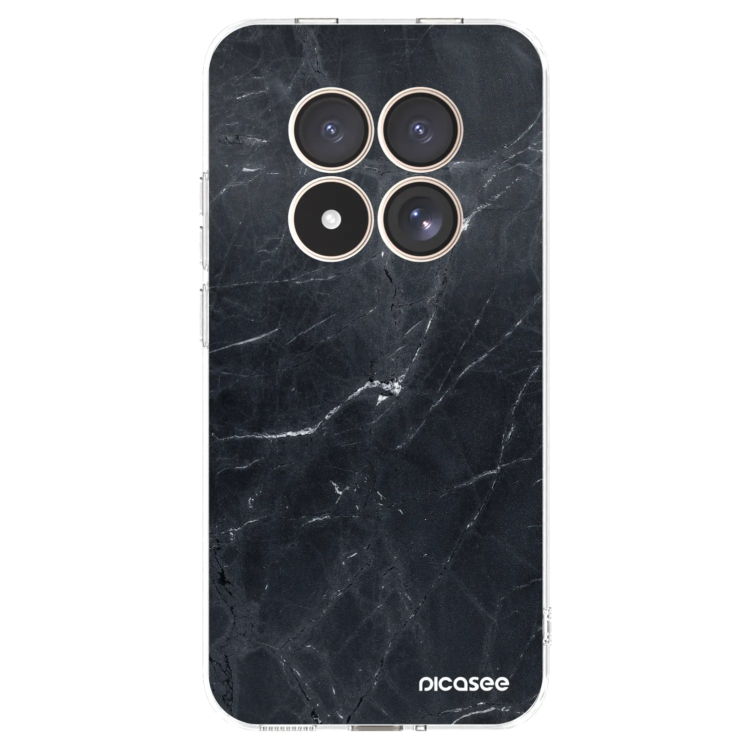 Picasee silikonski prozorni ovitek za Xiaomi Redmi Note 15 Pro 4G - Black marble