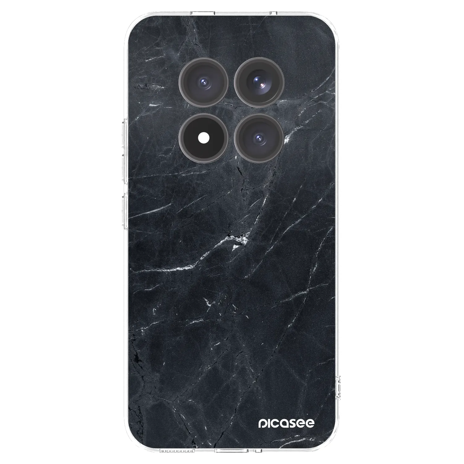 Picasee silikonski prozorni ovitek za Xiaomi Redmi Note 15 Pro+ - Black marble