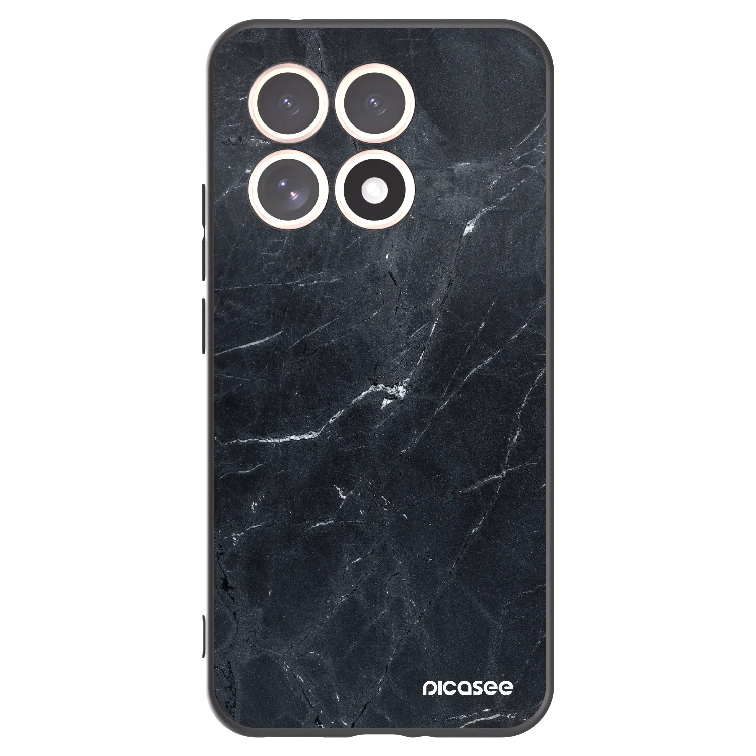 Picasee silikonski črni ovitek za Xiaomi 15T - Black marble