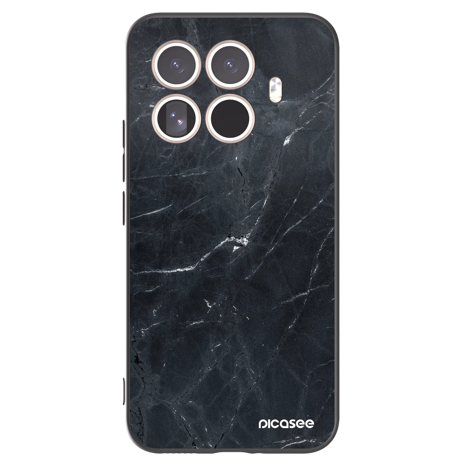 Picasee silikonski črni ovitek za Xiaomi 15T Pro - Black marble