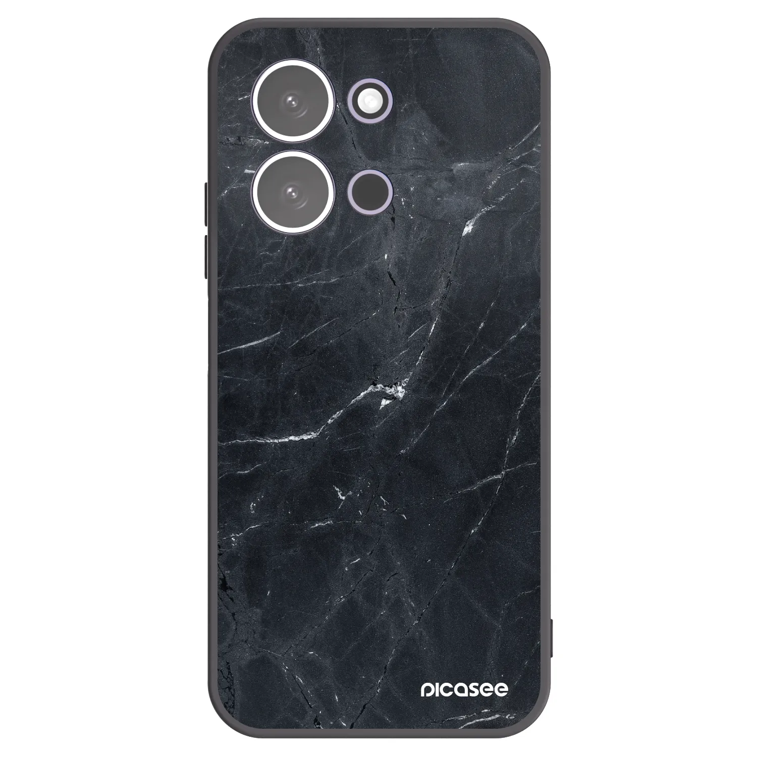 Picasee silikonski črni ovitek za Xiaomi Redmi 15C 5G - Black marble