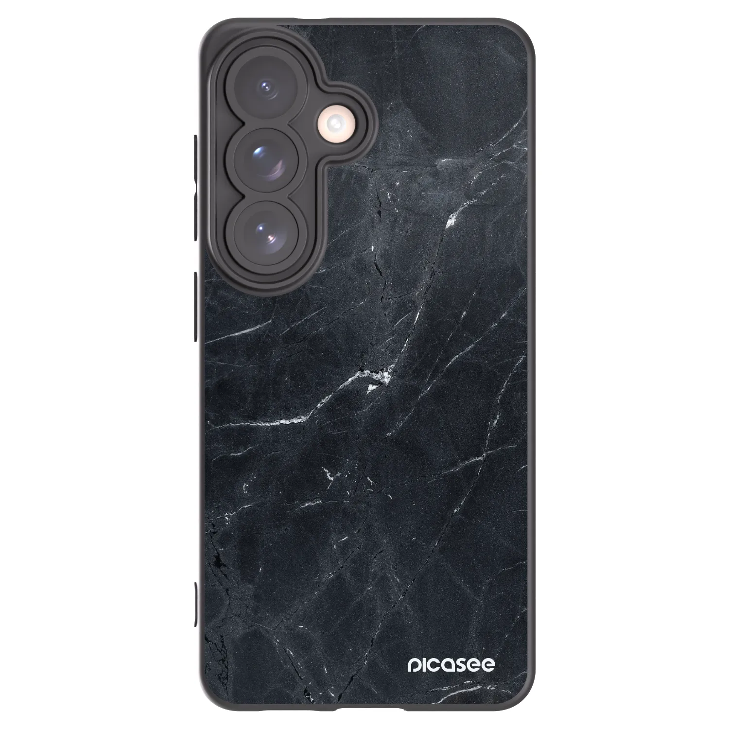 Picasee silikonski črni ovitek za Samsung Galaxy S26 - Black marble