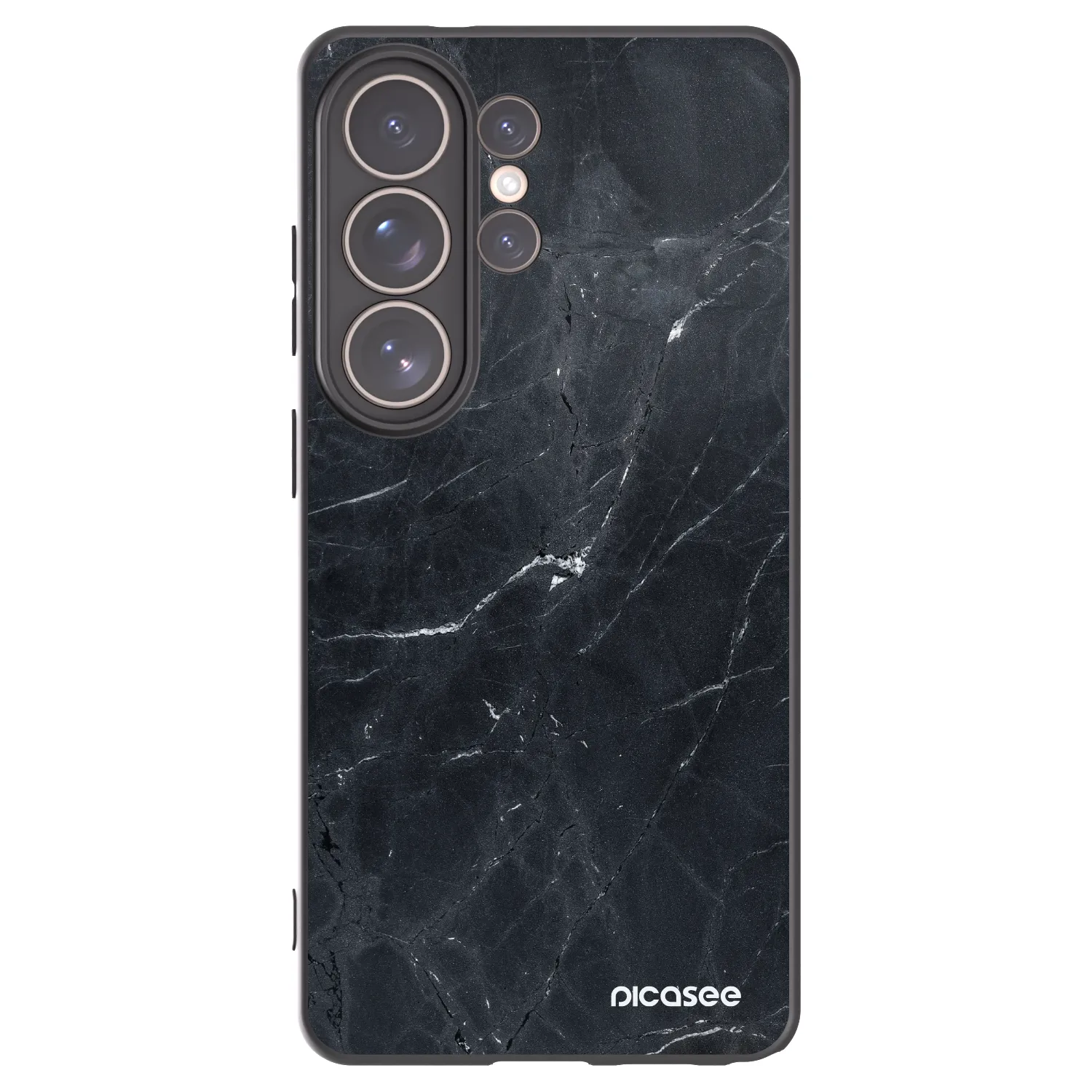 Picasee silikonski črni ovitek za Samsung Galaxy S26 Ultra - Black marble