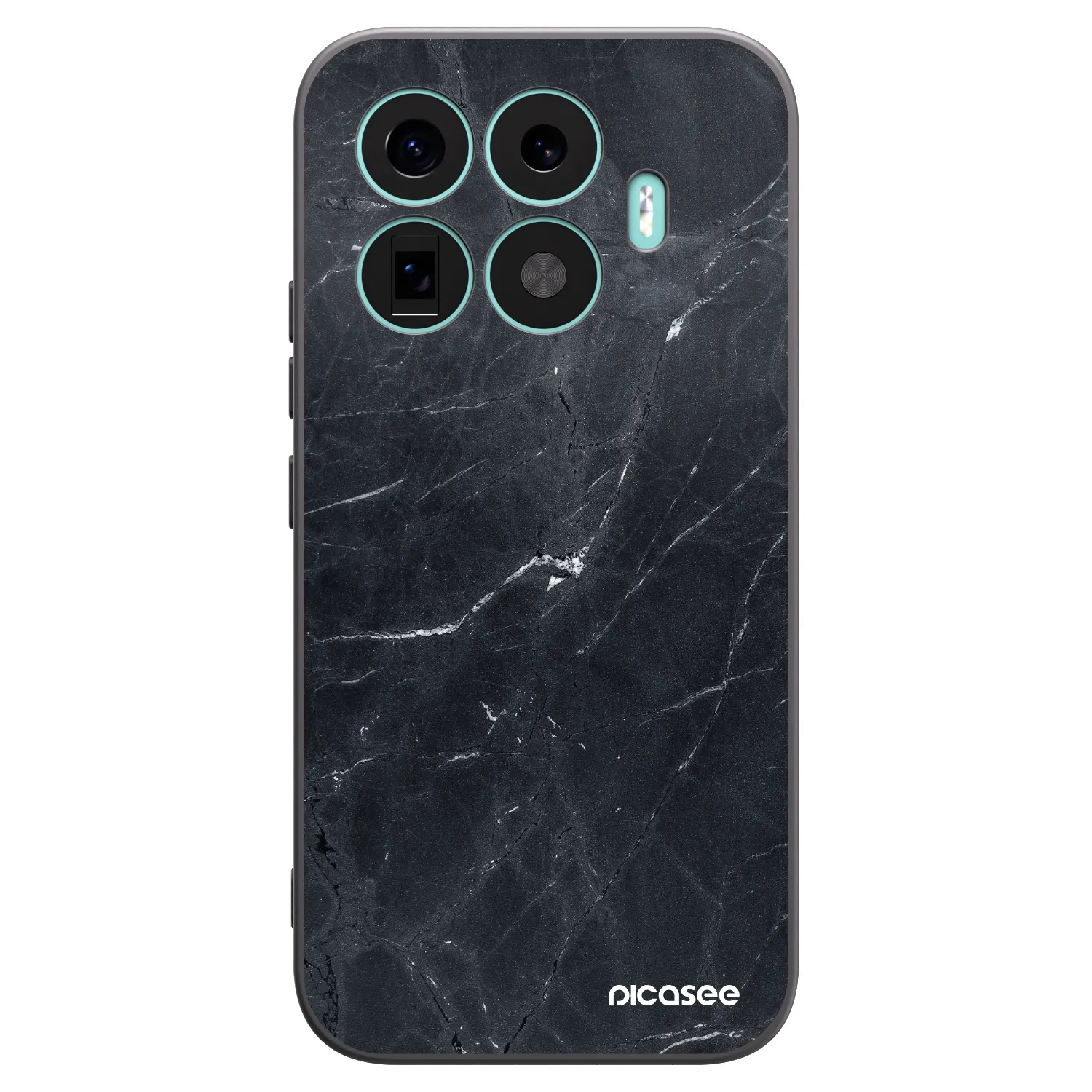 Picasee silikonski črni ovitek za Xiaomi 17T - Black marble